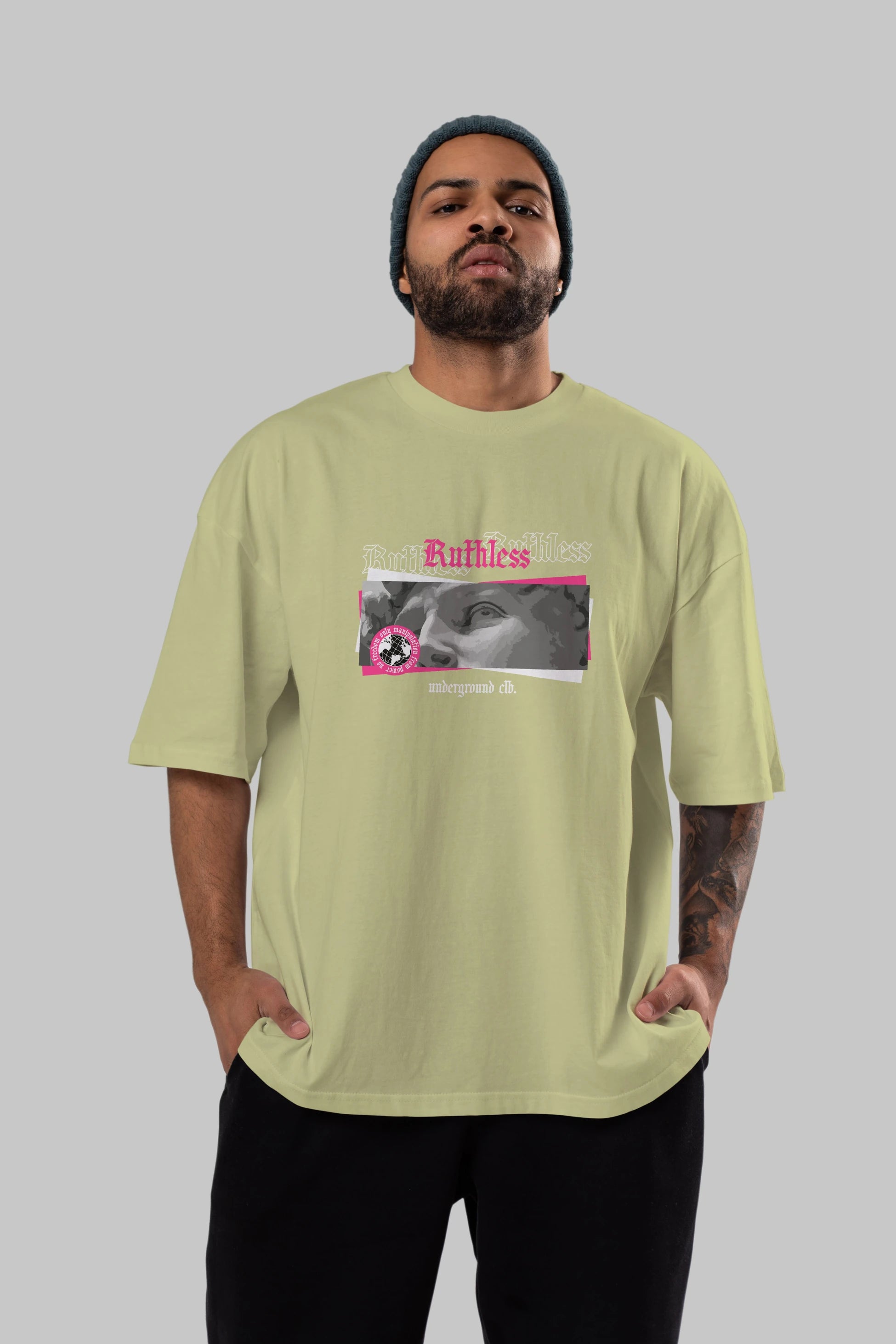 Ruthless Ön Baskılı Oversize t-shirt Erkek Kadın Unisex
