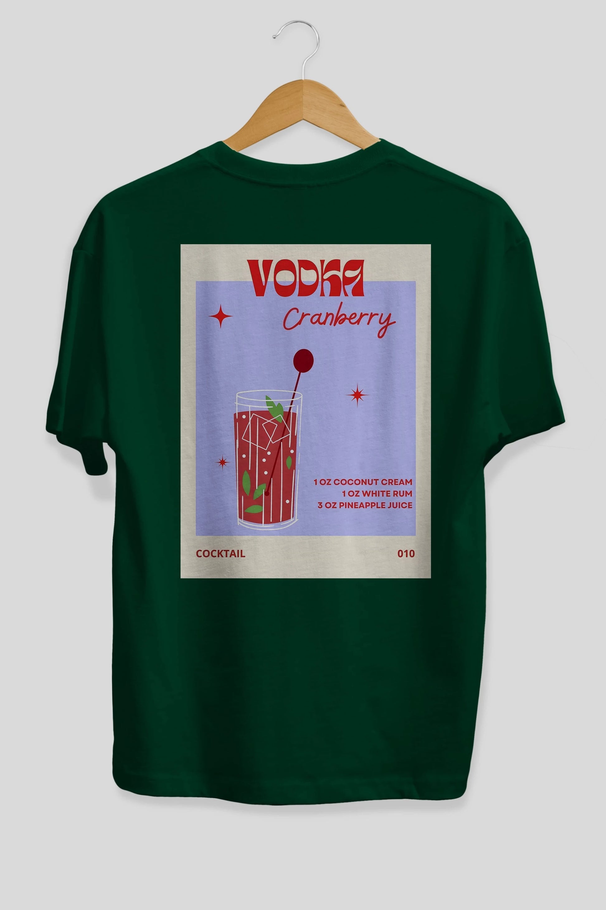 Vodka Cranberry Arka Baskılı Oversize t-shirt Erkek Kadın Unisex %100 Pamuk Bisiklet Yaka tişort