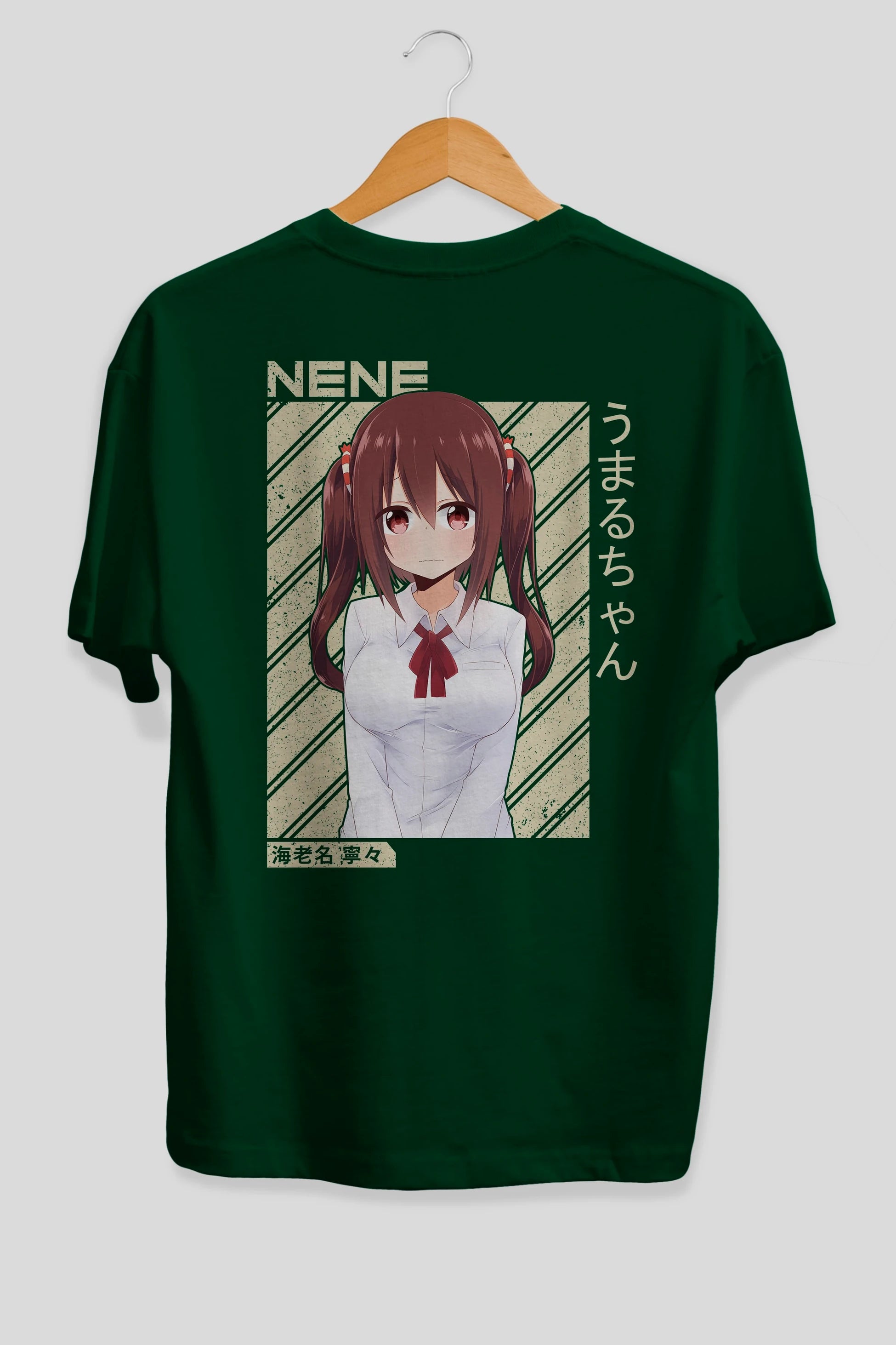Nene Ebina 1 Anime Arka Baskılı Oversize t-shirt Erkek Kadın Unisex