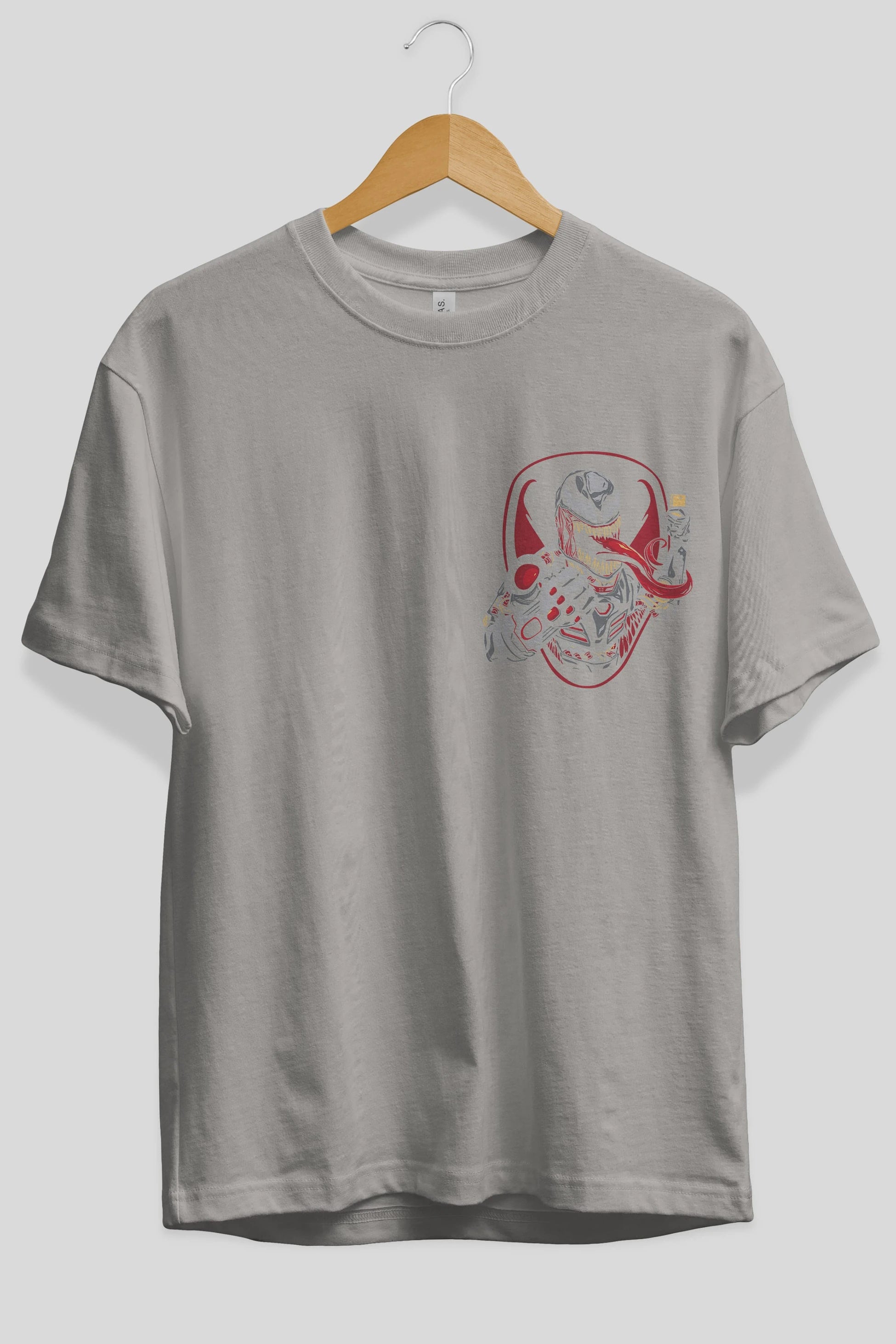 Venom (17) Ön Sol Baskılı Oversize t-shirt Erkek Kadın Unisex %100 Pamuk Bisiklet Yaka tişort