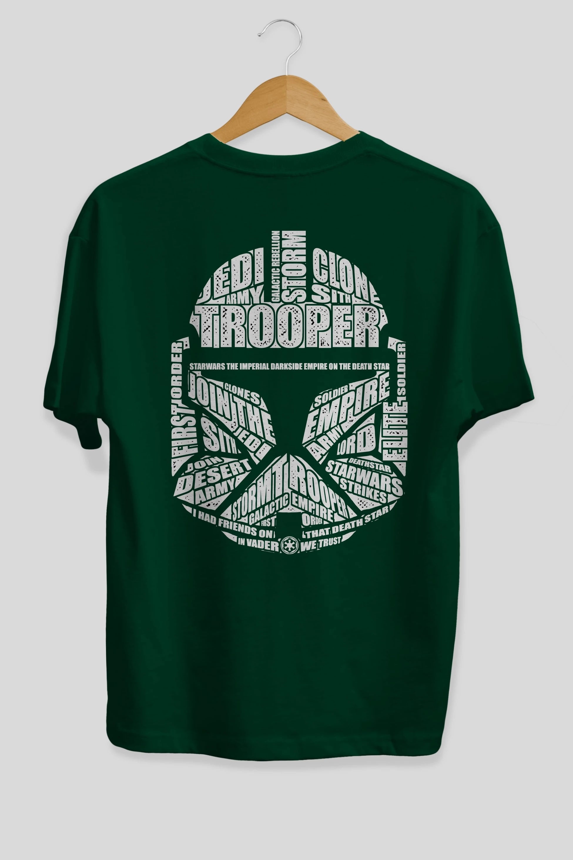 Trooper Arka Baskılı Oversize t-shirt %100 pamuk Erkek Kadın Unisex