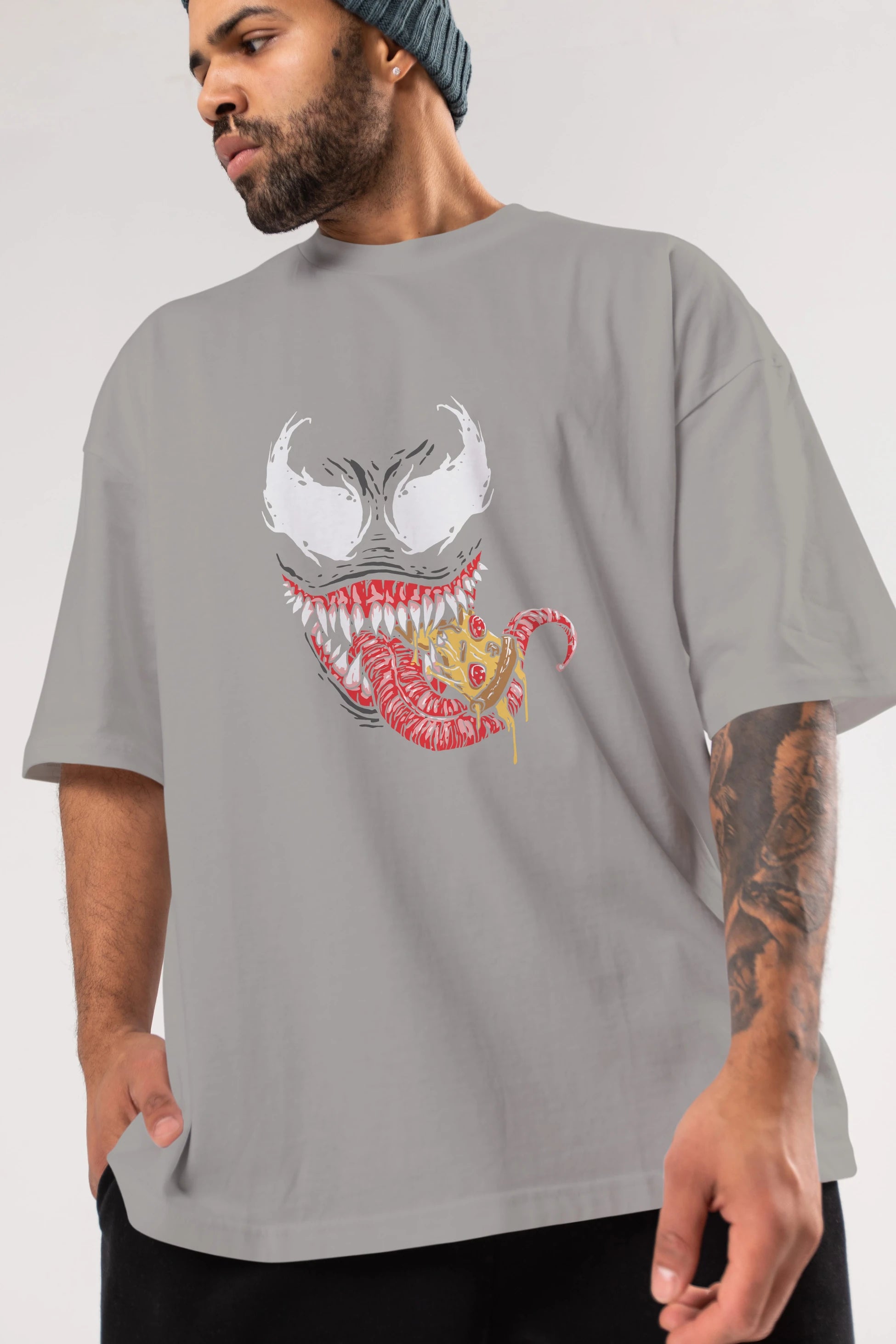 Venom (1) Ön Baskılı Oversize t-shirt Erkek Kadın Unisex %100 Pamuk Bisiklet Yaka tişort