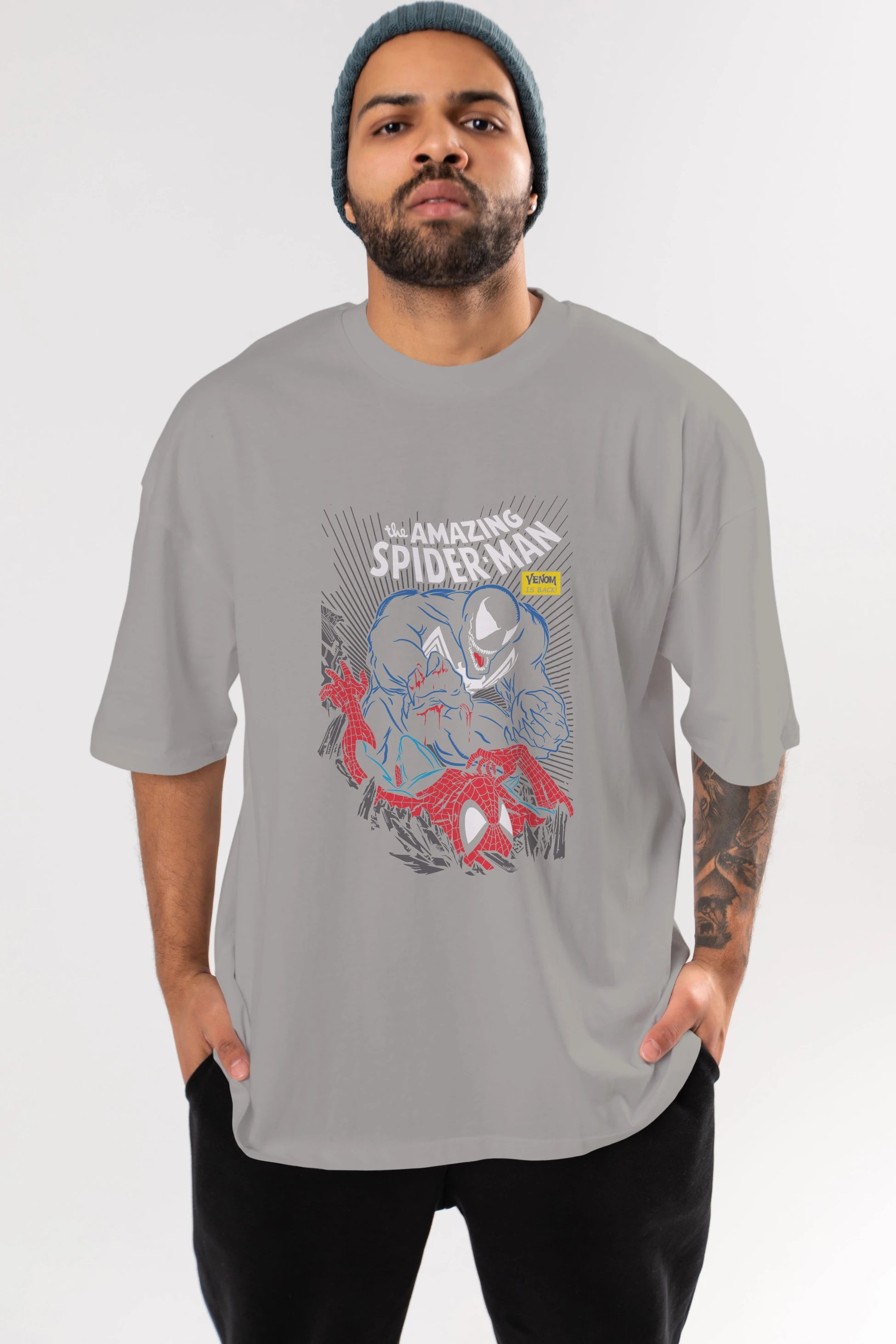 Venom (19) Ön Baskılı Oversize t-shirt Erkek Kadın Unisex %100 Pamuk Bisiklet Yaka tişort