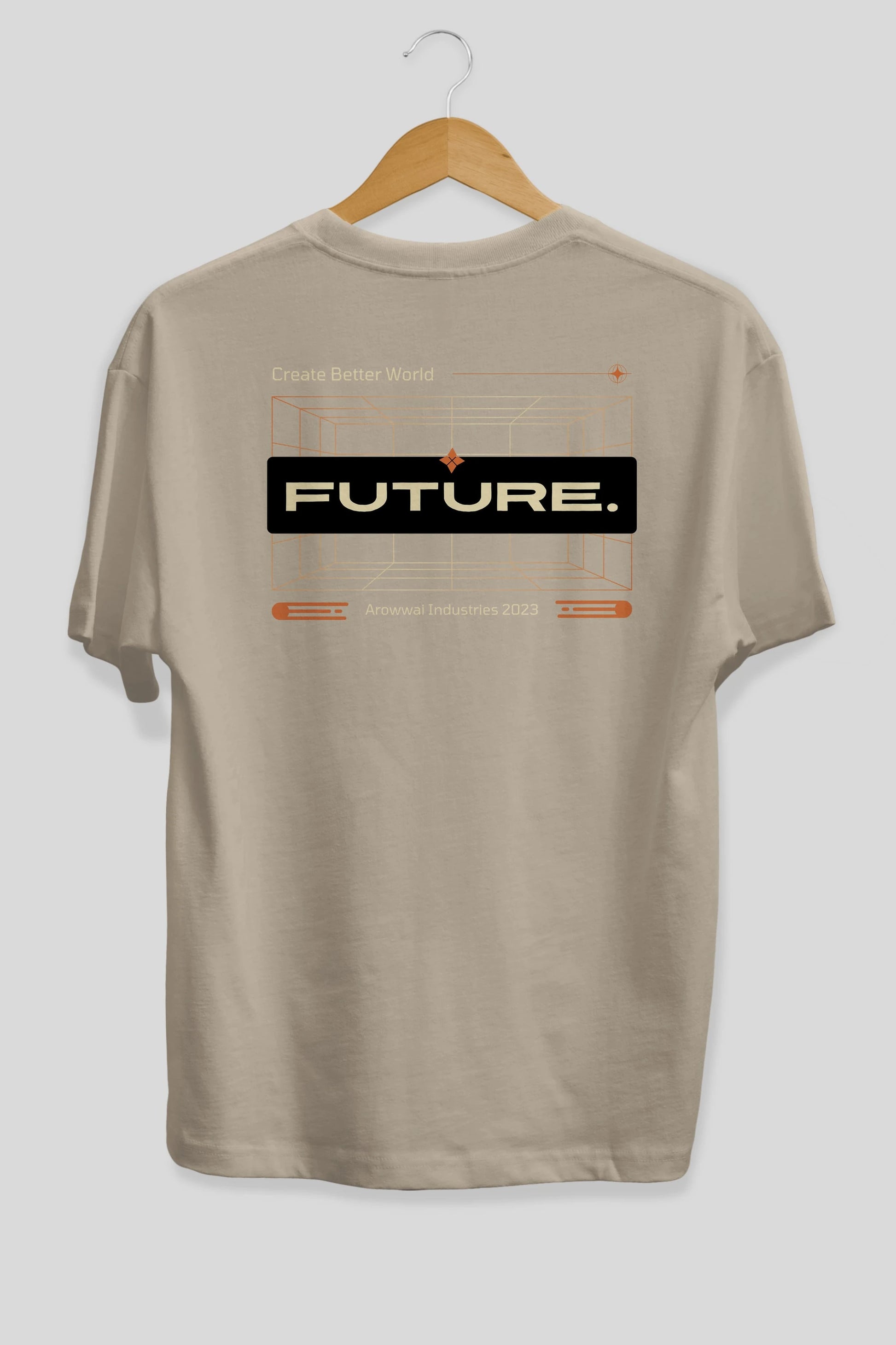 Future Arka Baskılı Oversize t-shirt Erkek Kadın Unisex