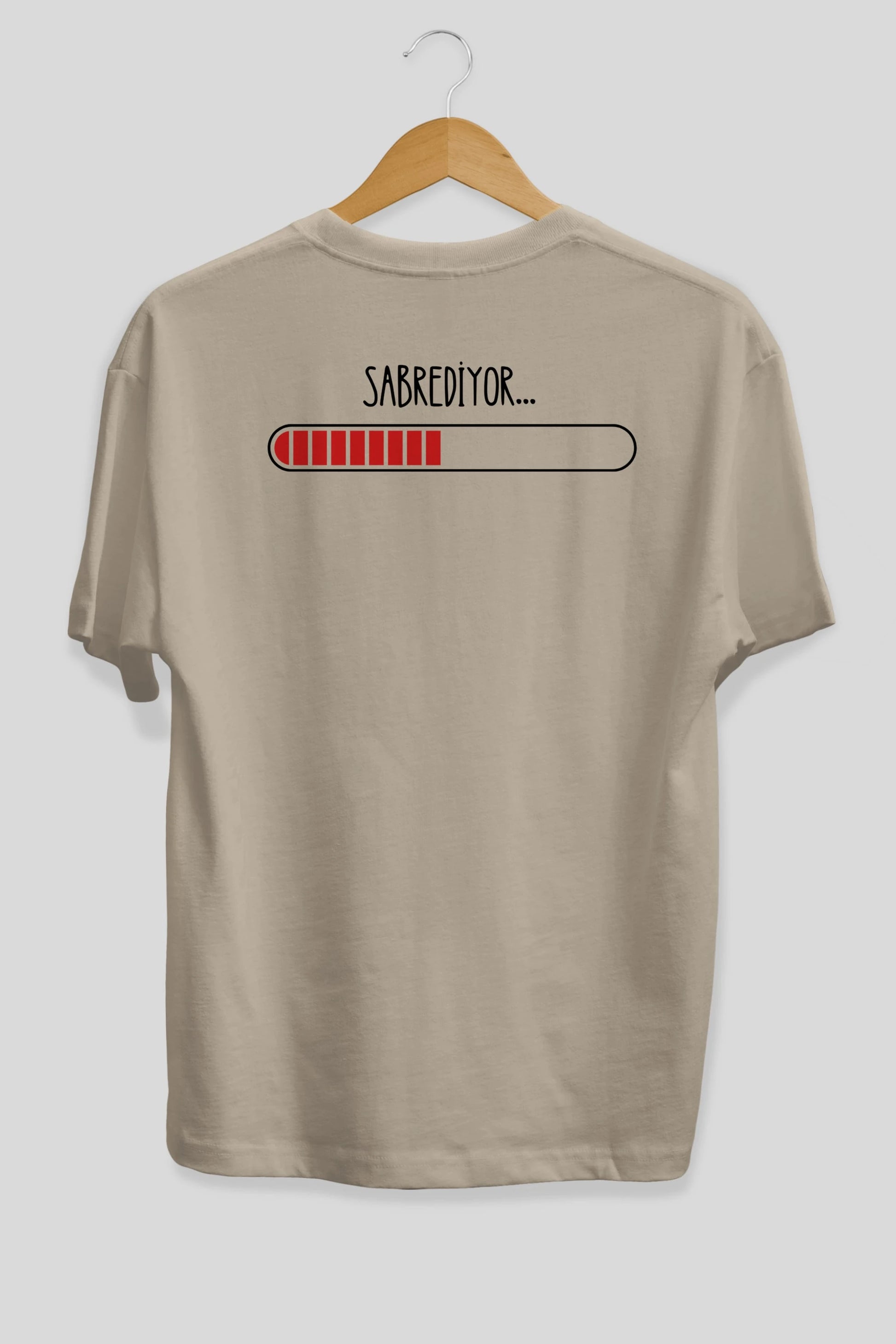 Sabrediyor Yazılı Arka Baskılı Oversize t-shirt Erkek Kadın Unisex