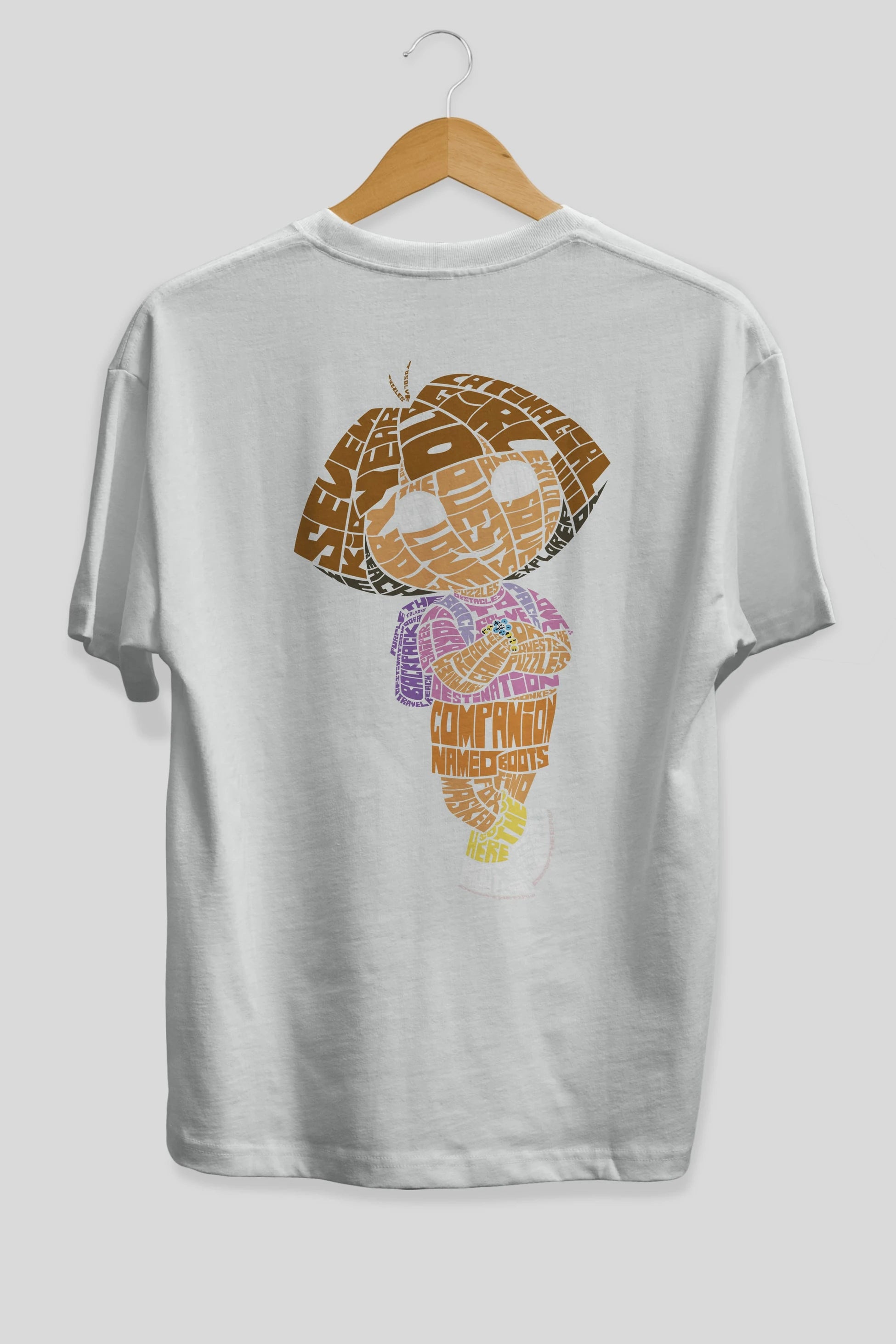 Dora Arka Baskılı Oversize t-shirt %100 pamuk Erkek Kadın Unisex