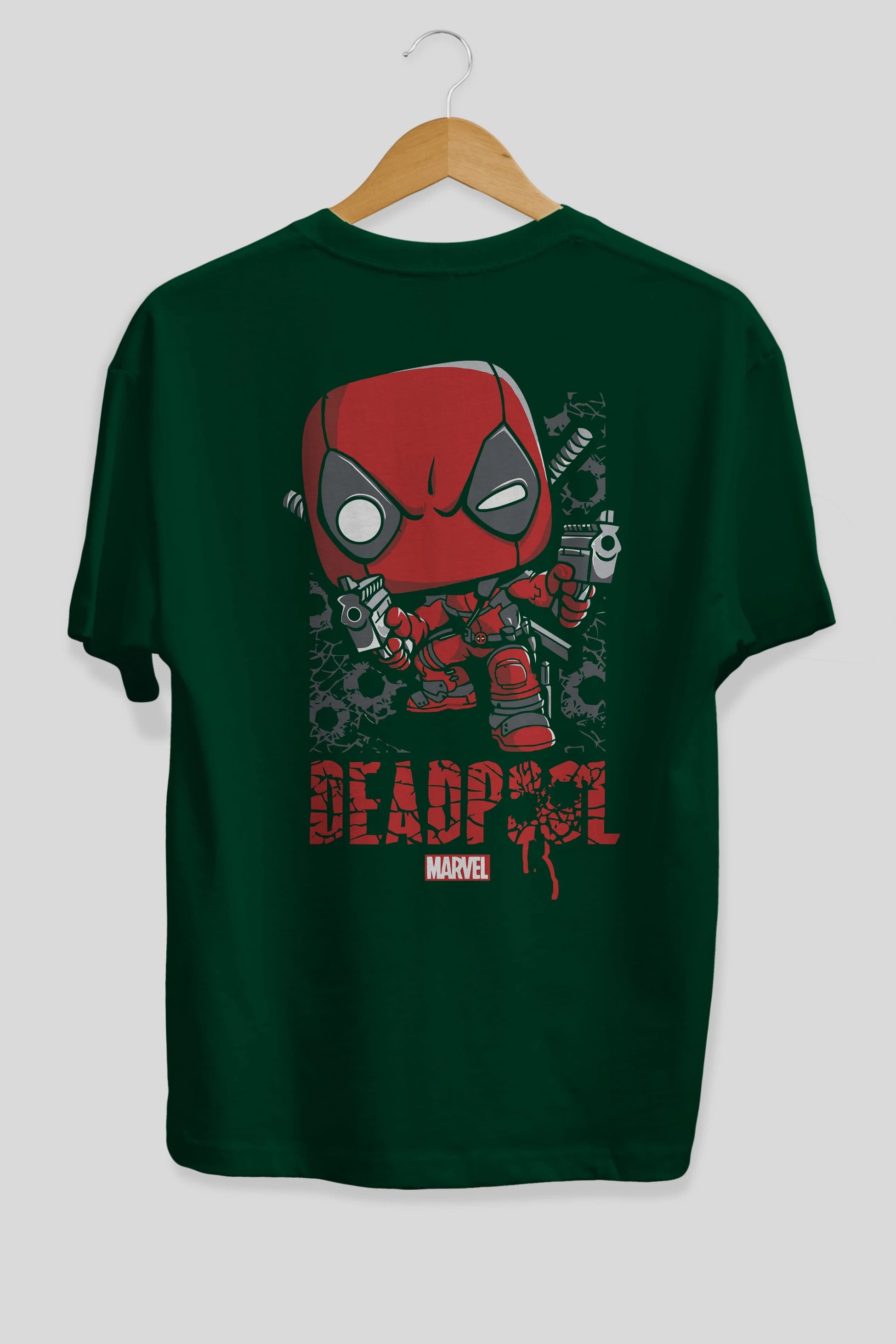 Deadpool (8) Arka Baskılı Oversize t-shirt Erkek Kadın Unisex %100 Pamuk Bisiklet Yaka tişort