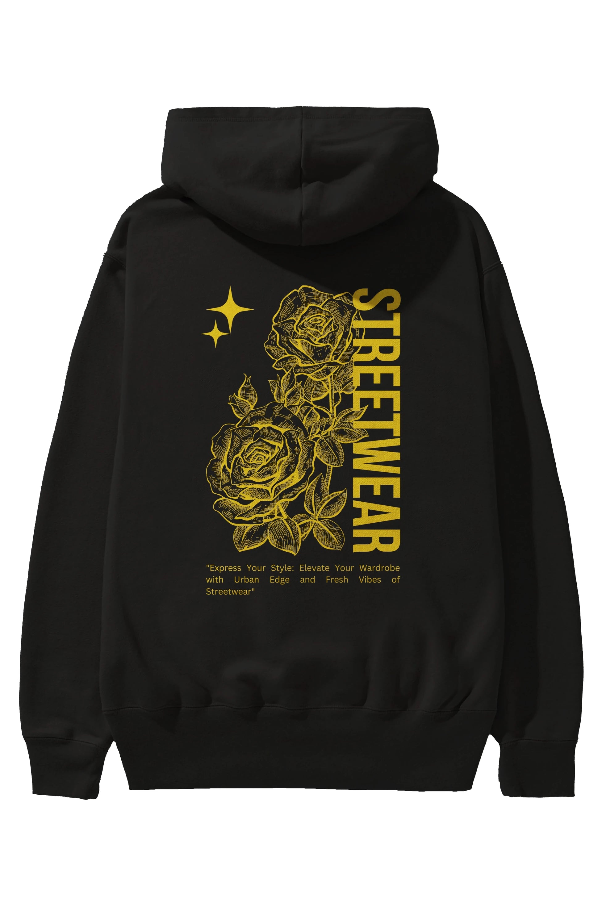 Minimalist Streetwear Arka Baskılı Oversize Hoodie Kapüşonlu Sweatshirt Erkek Kadın Unisex