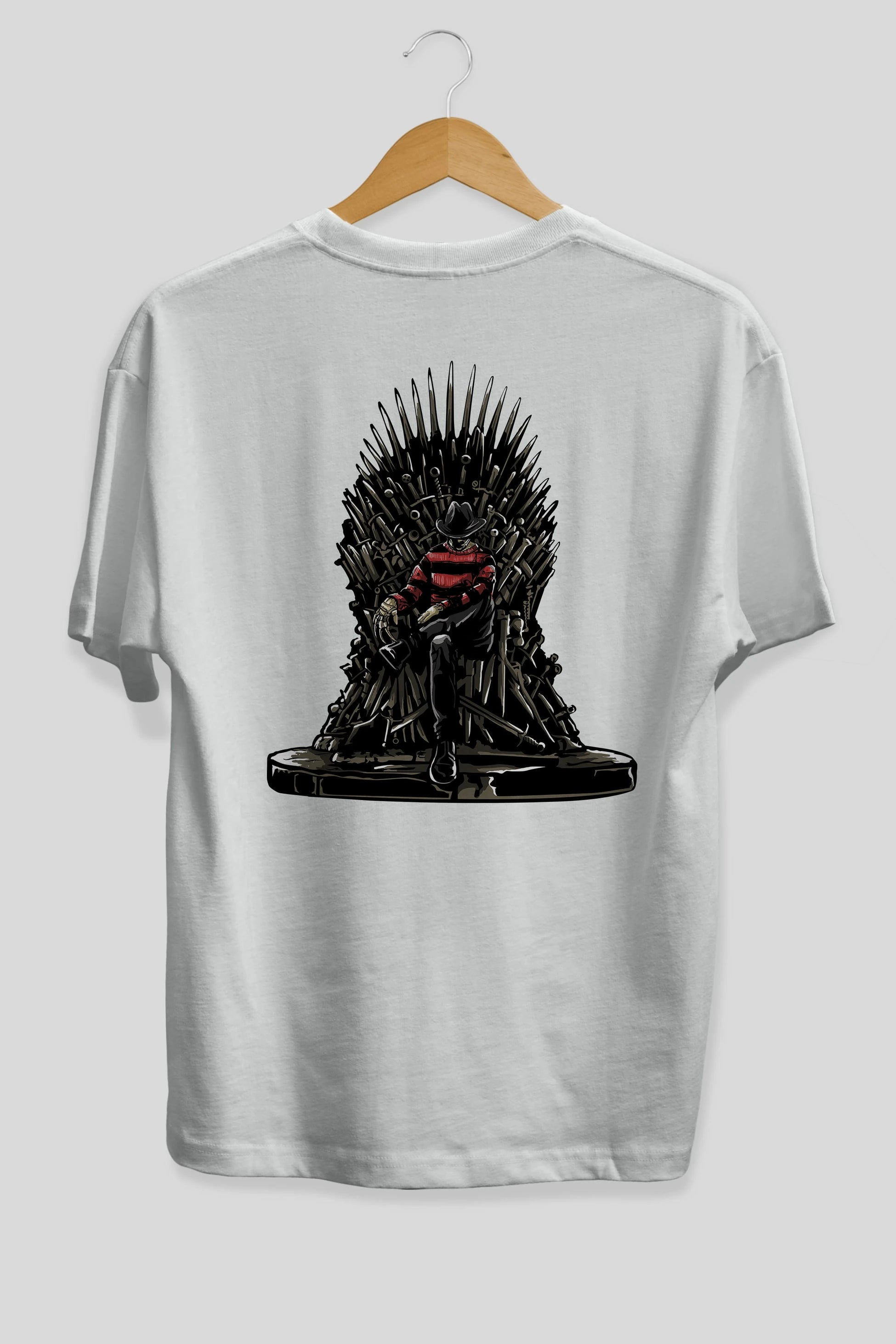Nightmare Throne Arka Baskılı Oversize t-shirt Erkek Kadın Unisex %100 Pamuk