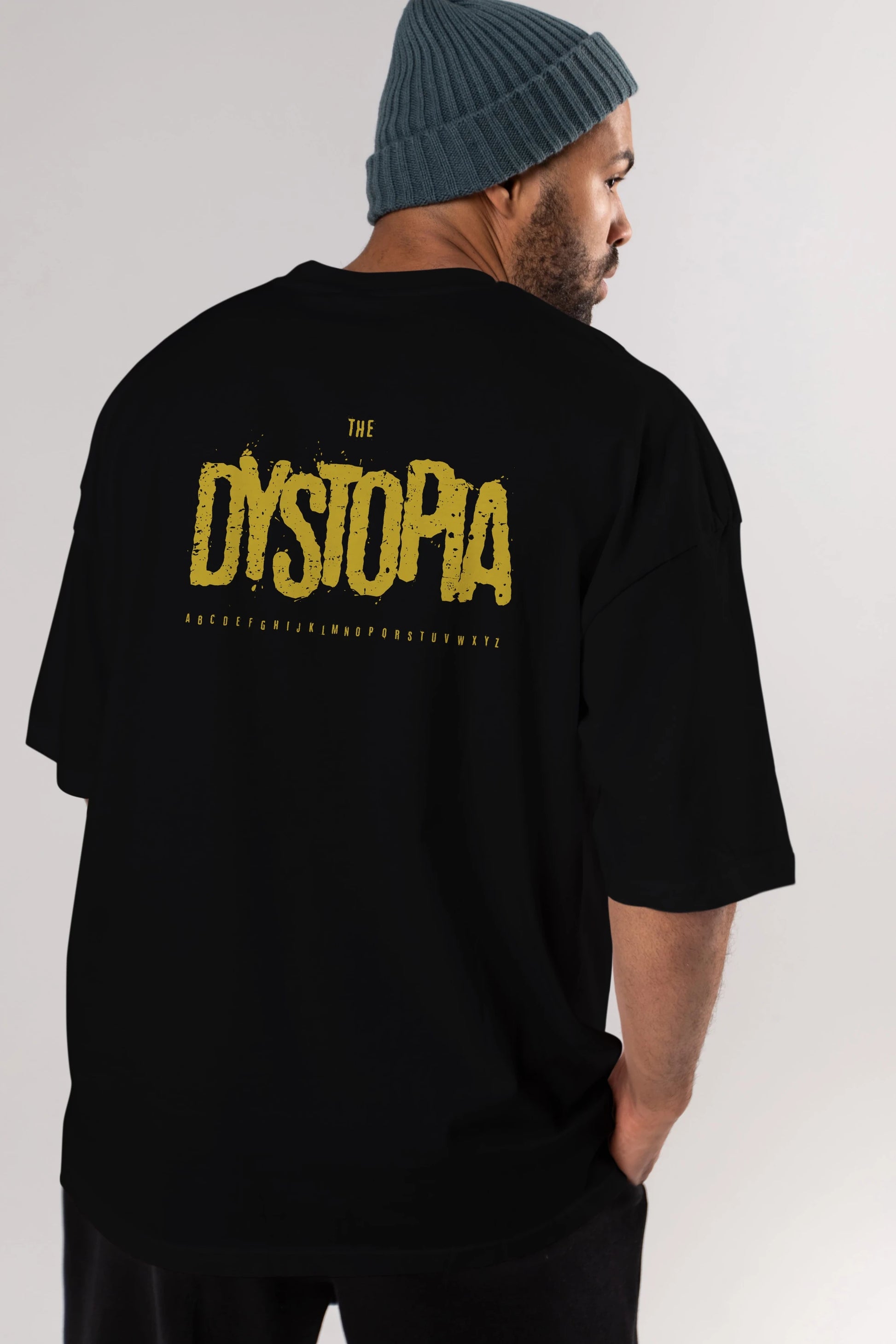 The Dystopia Arka Baskılı Oversize t-shirt Erkek Kadın Unisex