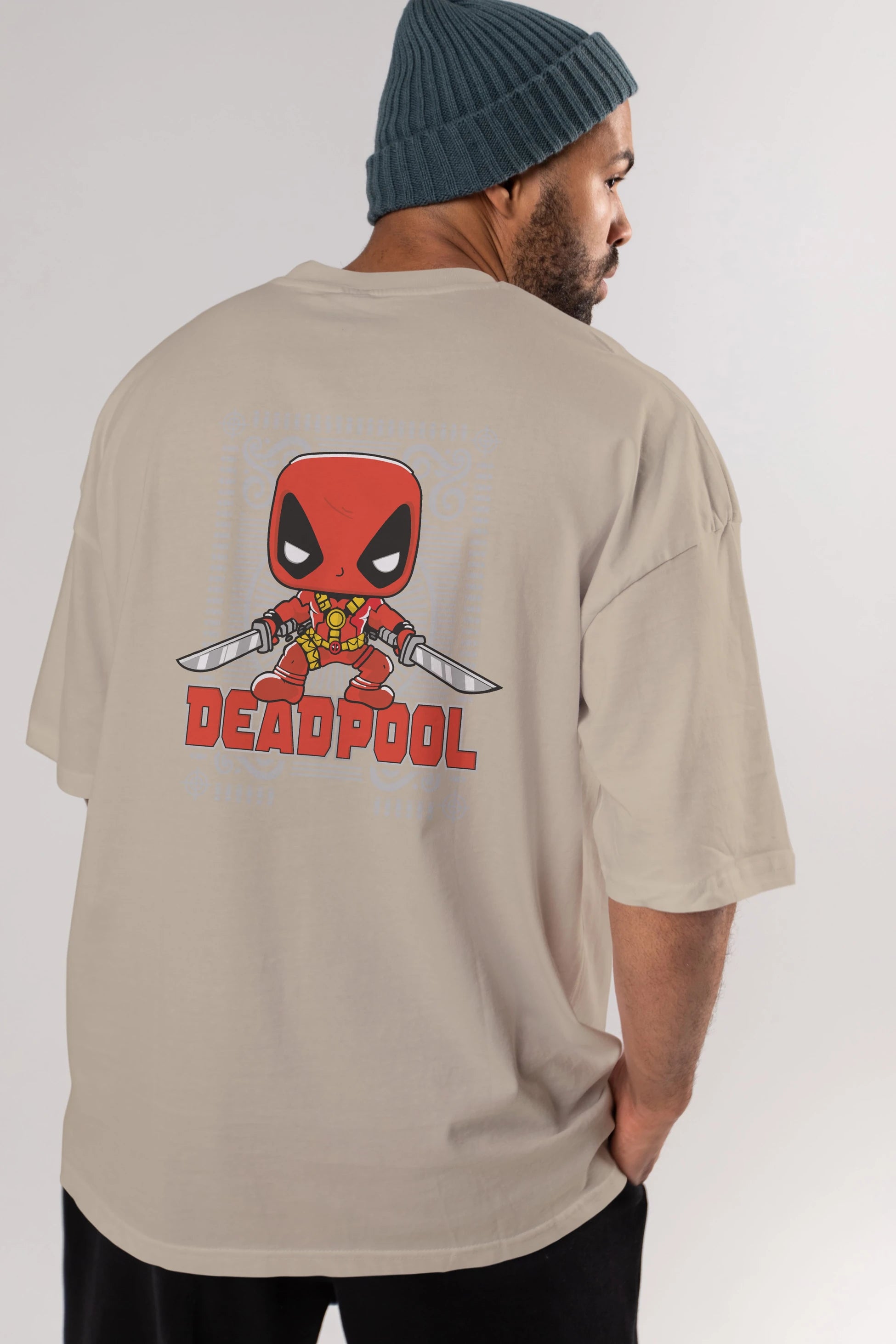 Deadpool (17) Arka Baskılı Oversize t-shirt Erkek Kadın Unisex %100 Pamuk Bisiklet Yaka tişort
