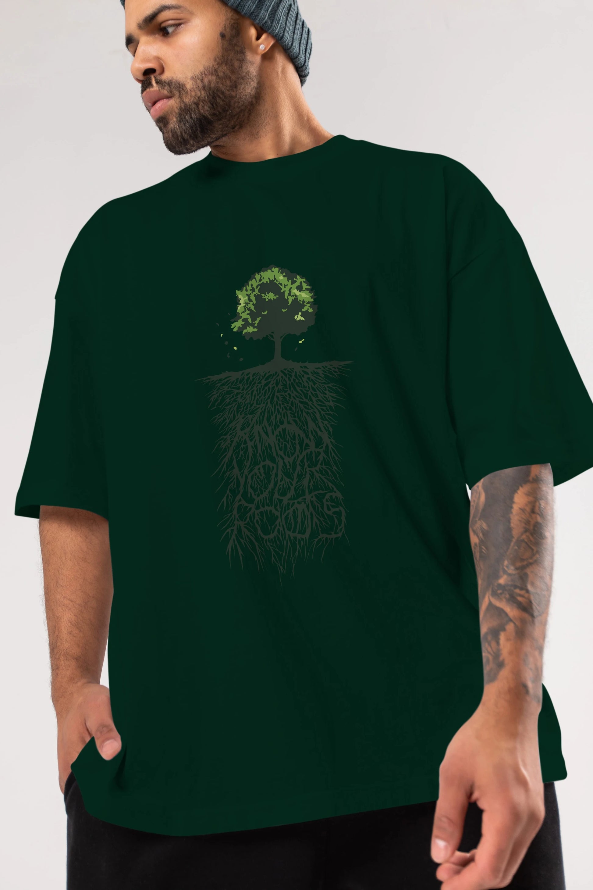 Know Your Roots Ön Baskılı Oversize t-shirt %100 pamuk Erkek Kadın Unisex
