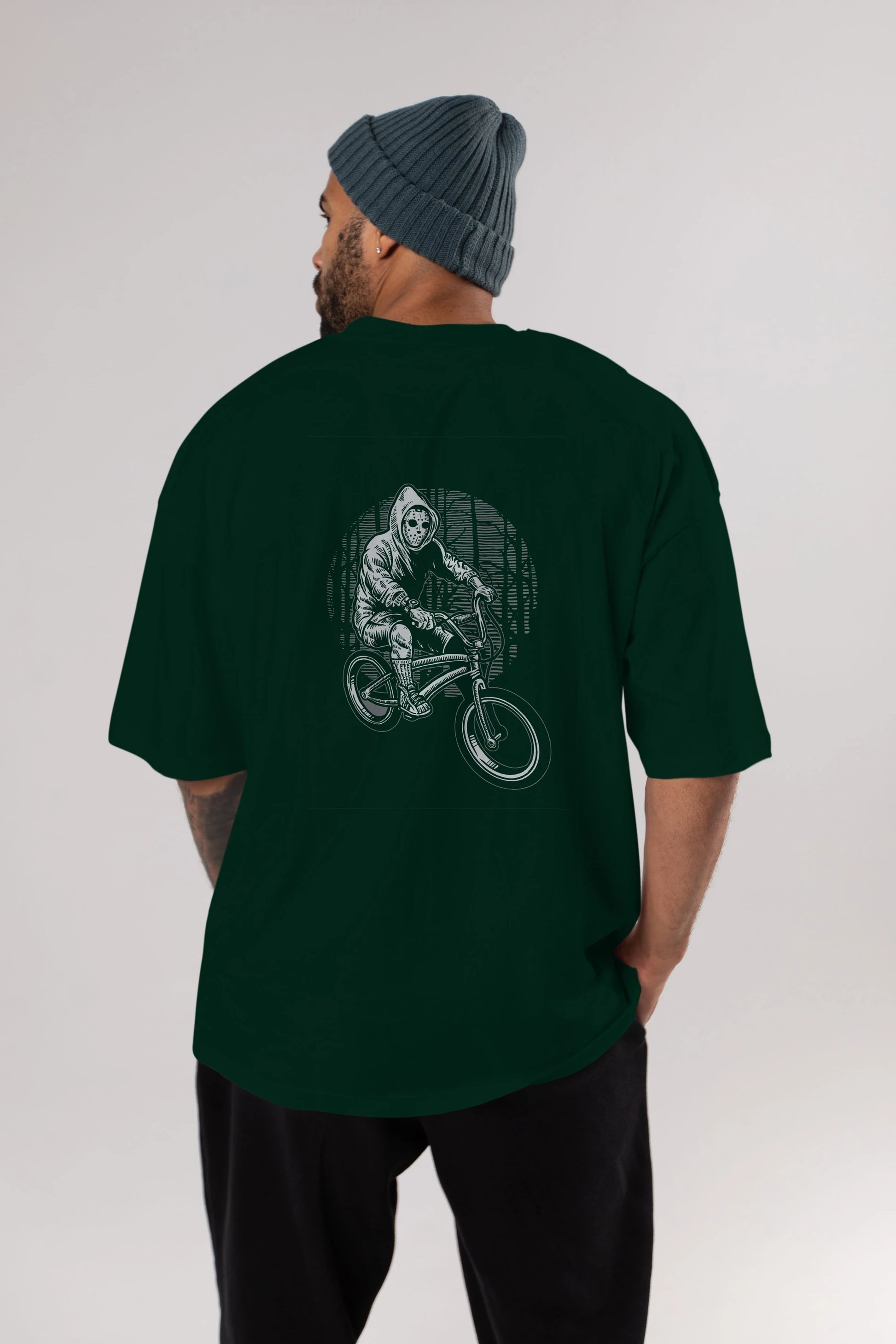 Ride Bike To Kill Arka Baskılı Oversize t-shirt Erkek Kadın Unisex %100 Pamuk