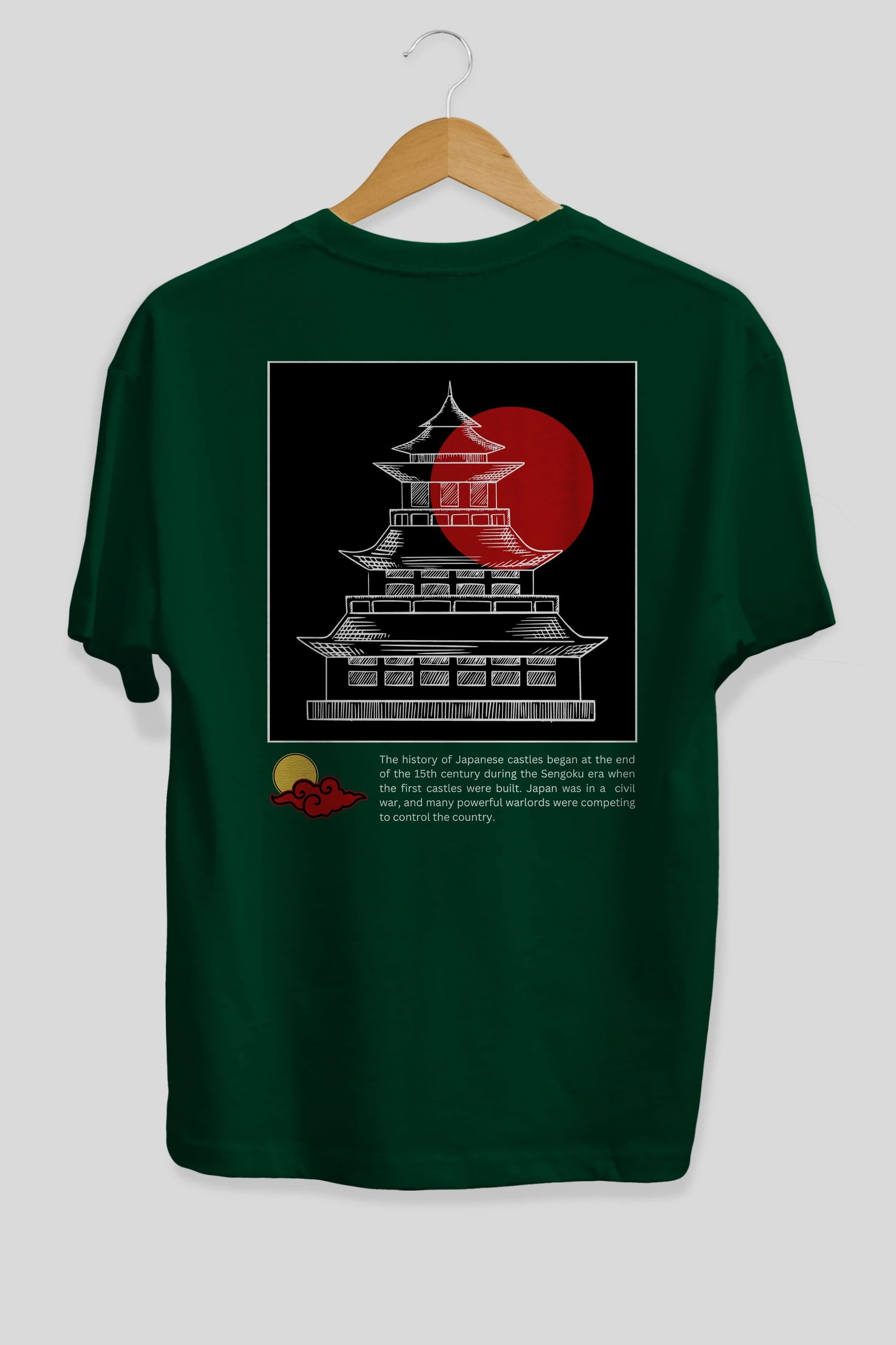 Retro Japanese Arka Baskılı Oversize t-shirt Erkek Kadın Unisex