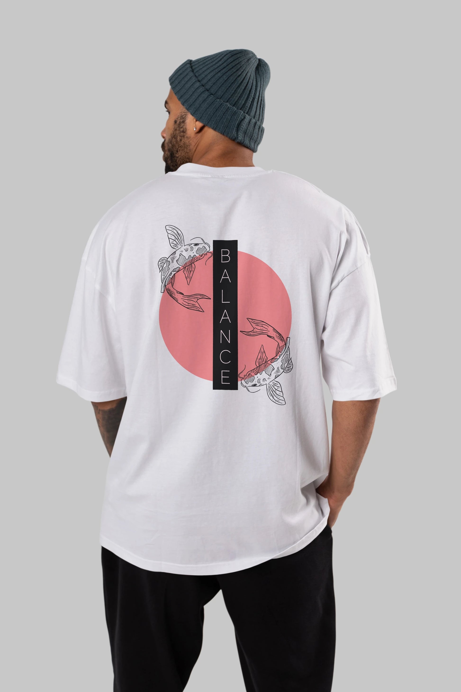 Balance 2 Yazılı Arka Baskılı Oversize t-shirt Erkek Kadın Unisex
