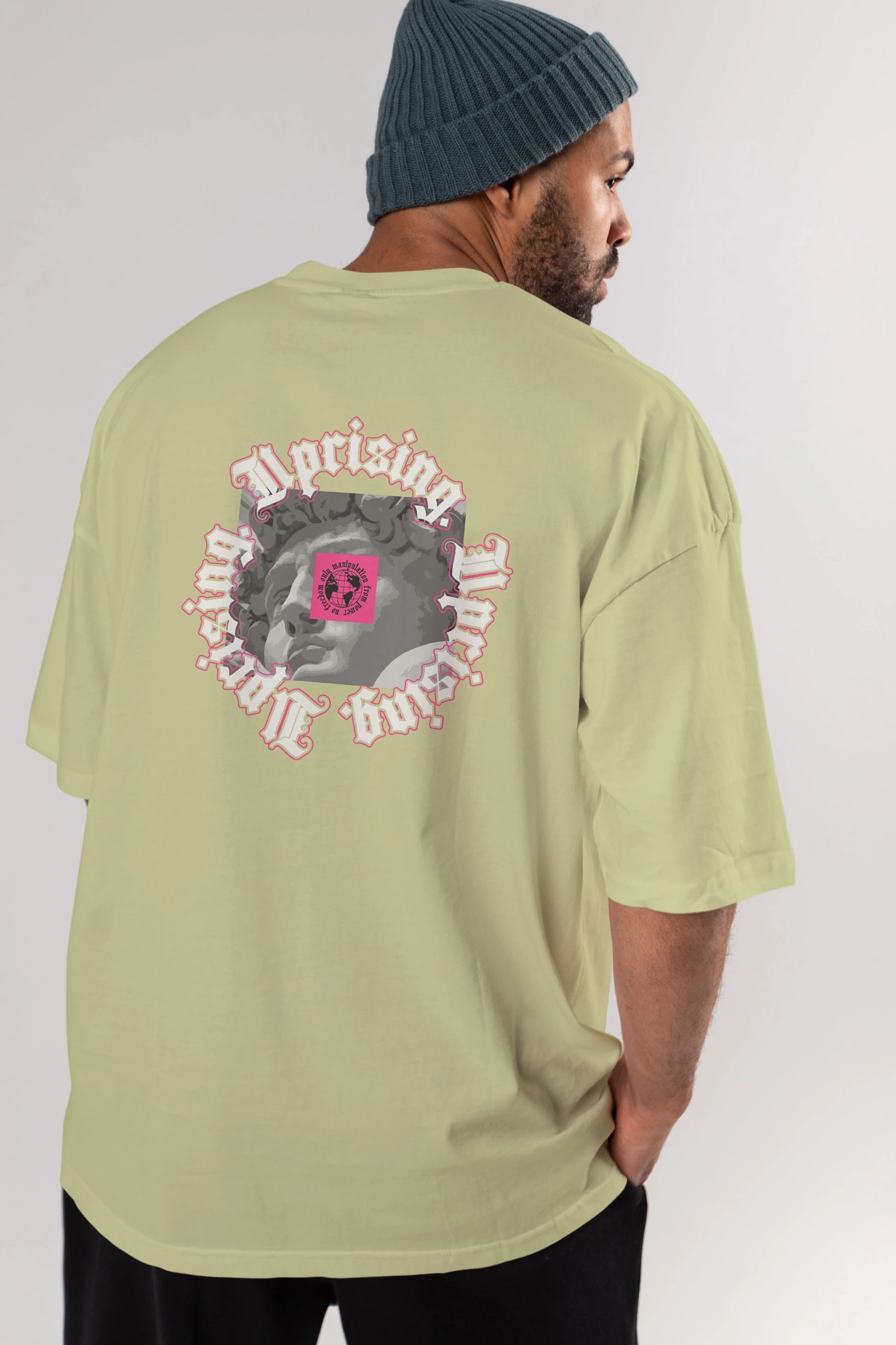 Uprising Arka Baskılı Oversize t-shirt Erkek Kadın Unisex