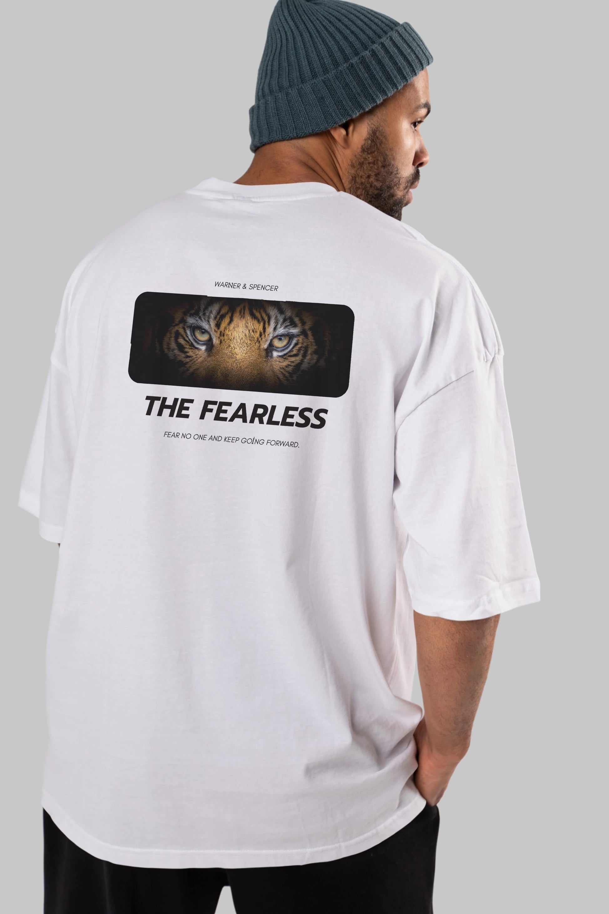 The Fearless Yazılı Arka Baskılı Oversize t-shirt Erkek Kadın Unisex