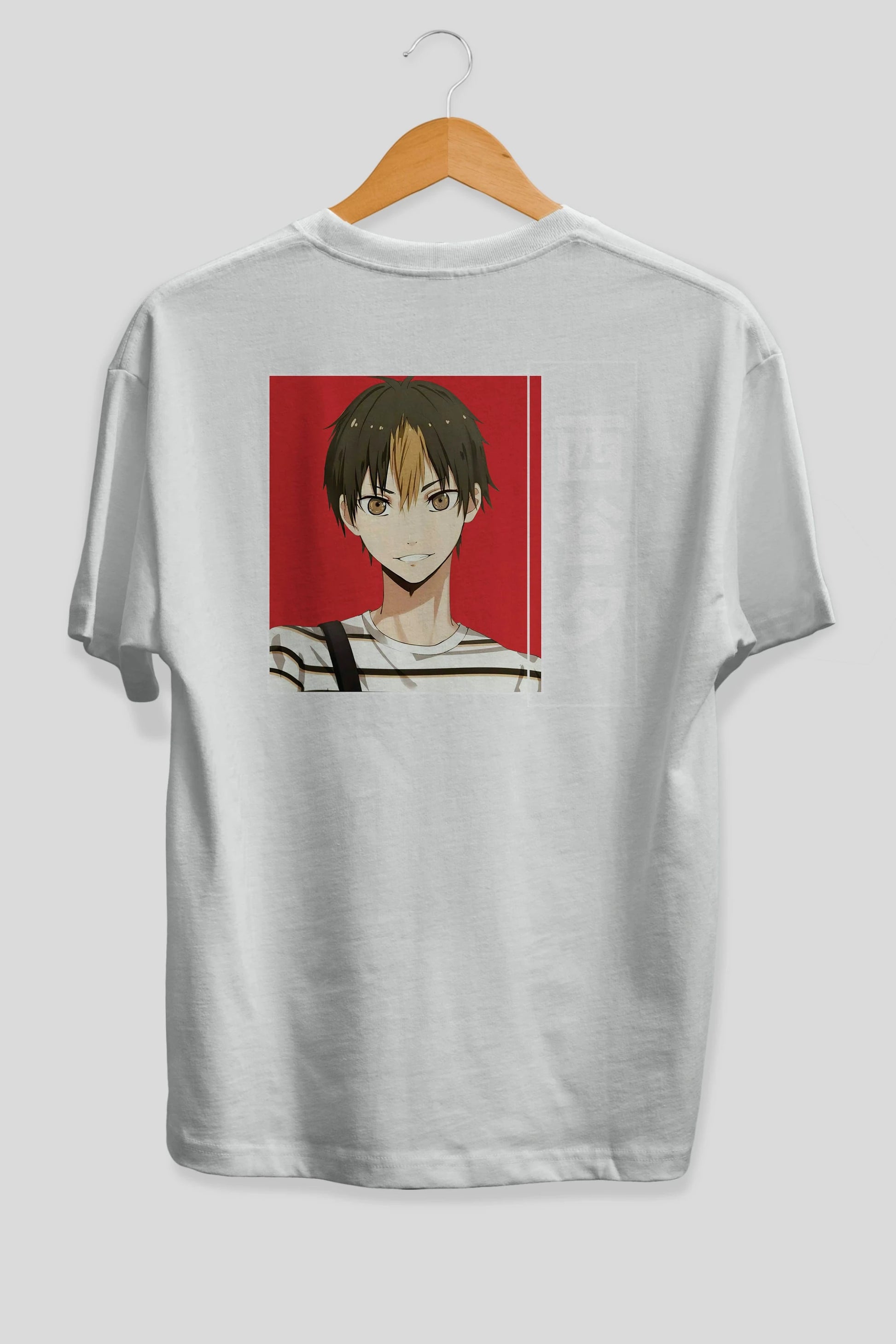 Yuu Nishinoya 1 Anime Arka Baskılı Oversize t-shirt Erkek Kadın Unisex