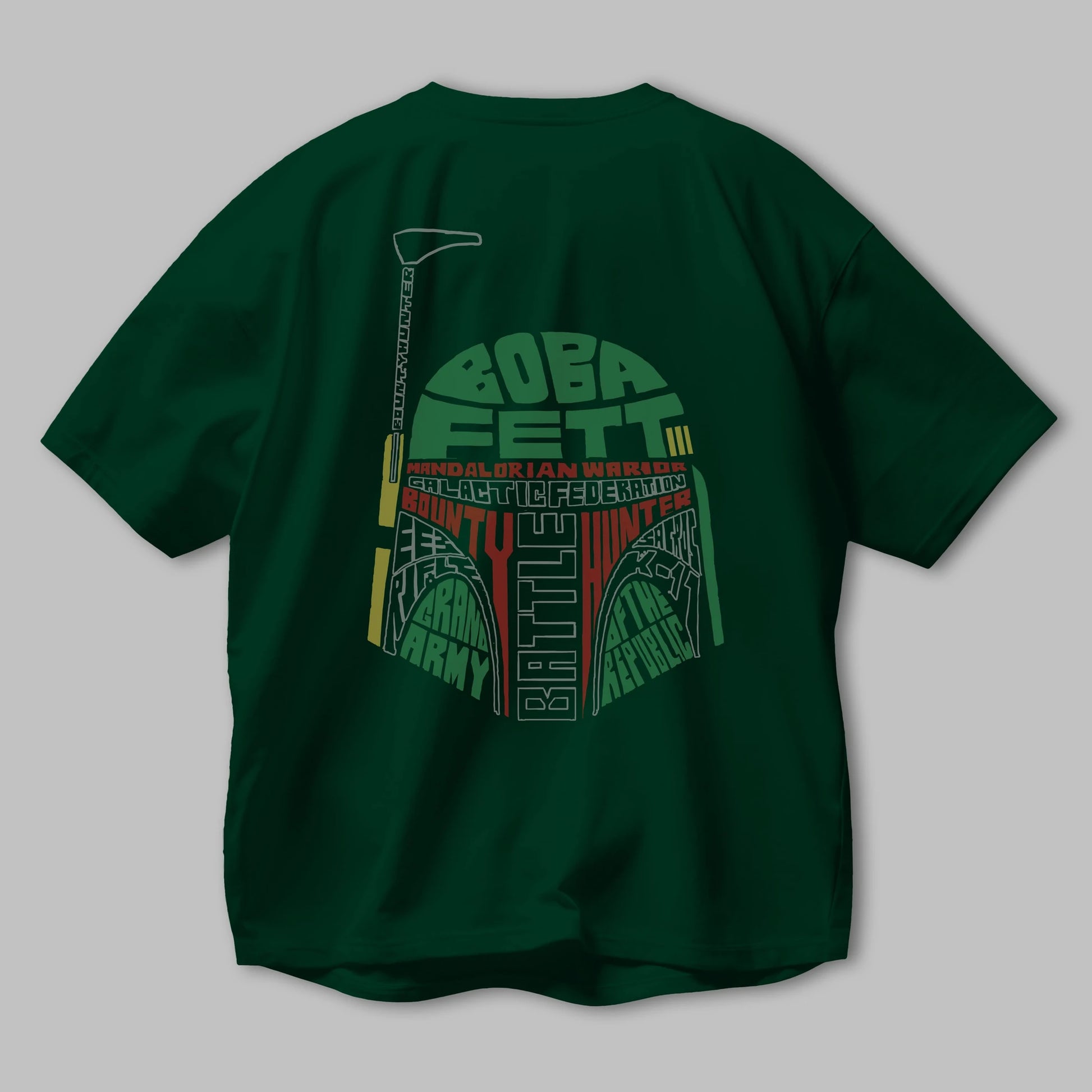 Boba Fett (2) Arka Baskılı Oversize t-shirt %100 pamuk Erkek Kadın Unisex