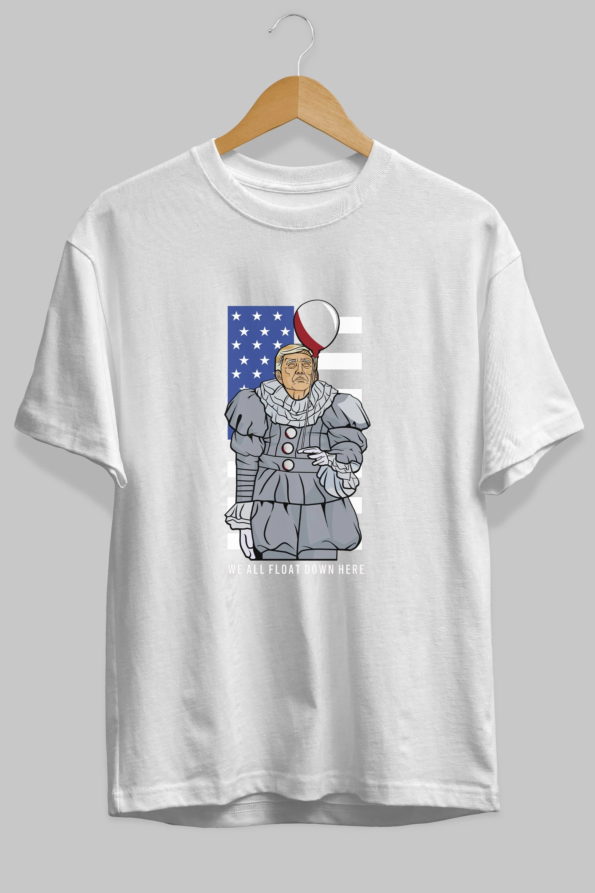 It Trump Ön Baskılı Oversize t-shirt Erkek Kadın Unisex %100 Pamuk tişort