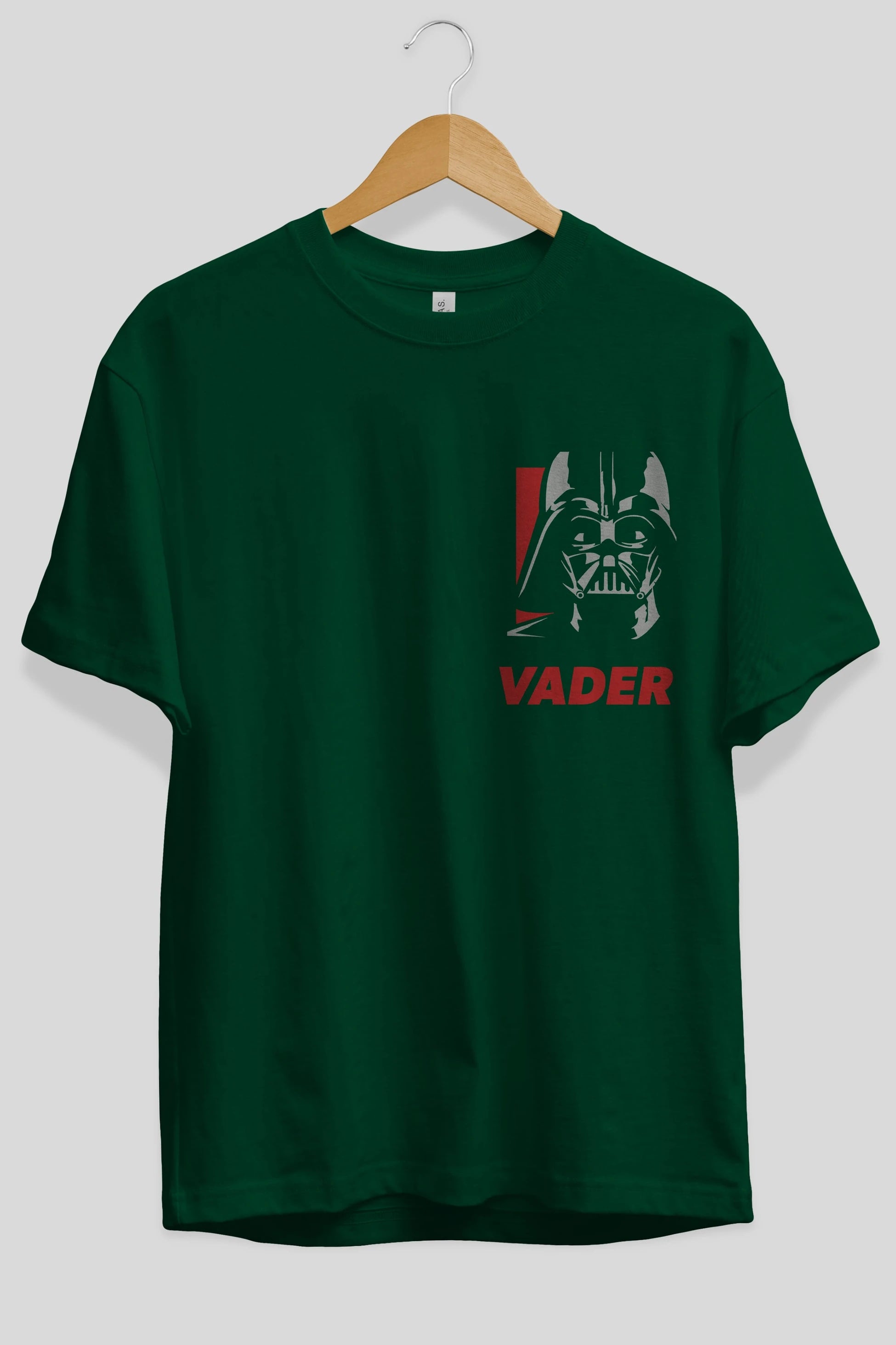 Darth Vader Ön Sol Baskılı Oversize t-shirt Erkek Kadın Unisex %100 Pamuk Bisiklet Yaka tişort