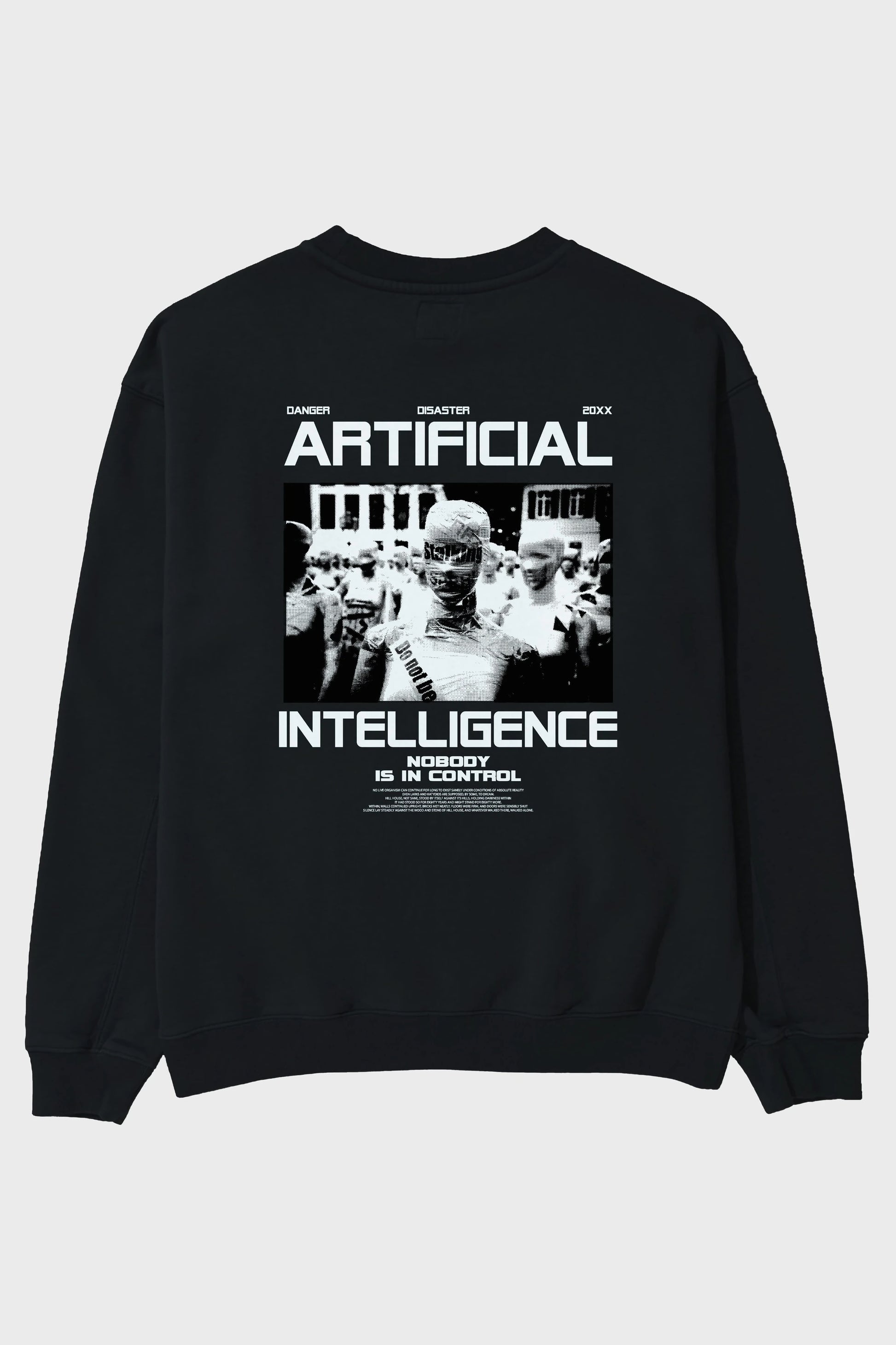 Artificial Intelligence Arka Baskılı Oversize Sweatshirt Erkek Kadın Unisex