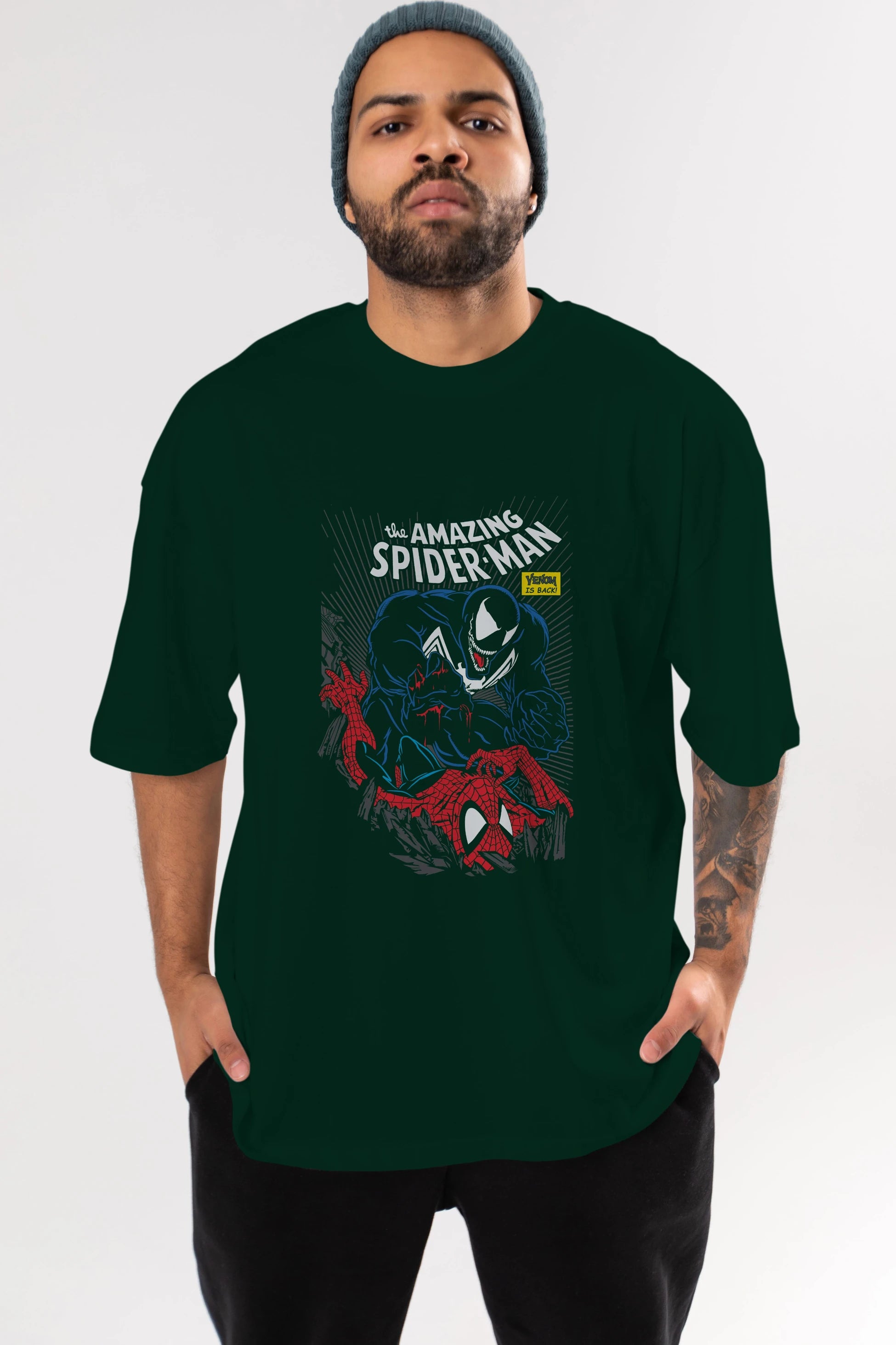 Venom (19) Ön Baskılı Oversize t-shirt Erkek Kadın Unisex %100 Pamuk Bisiklet Yaka tişort