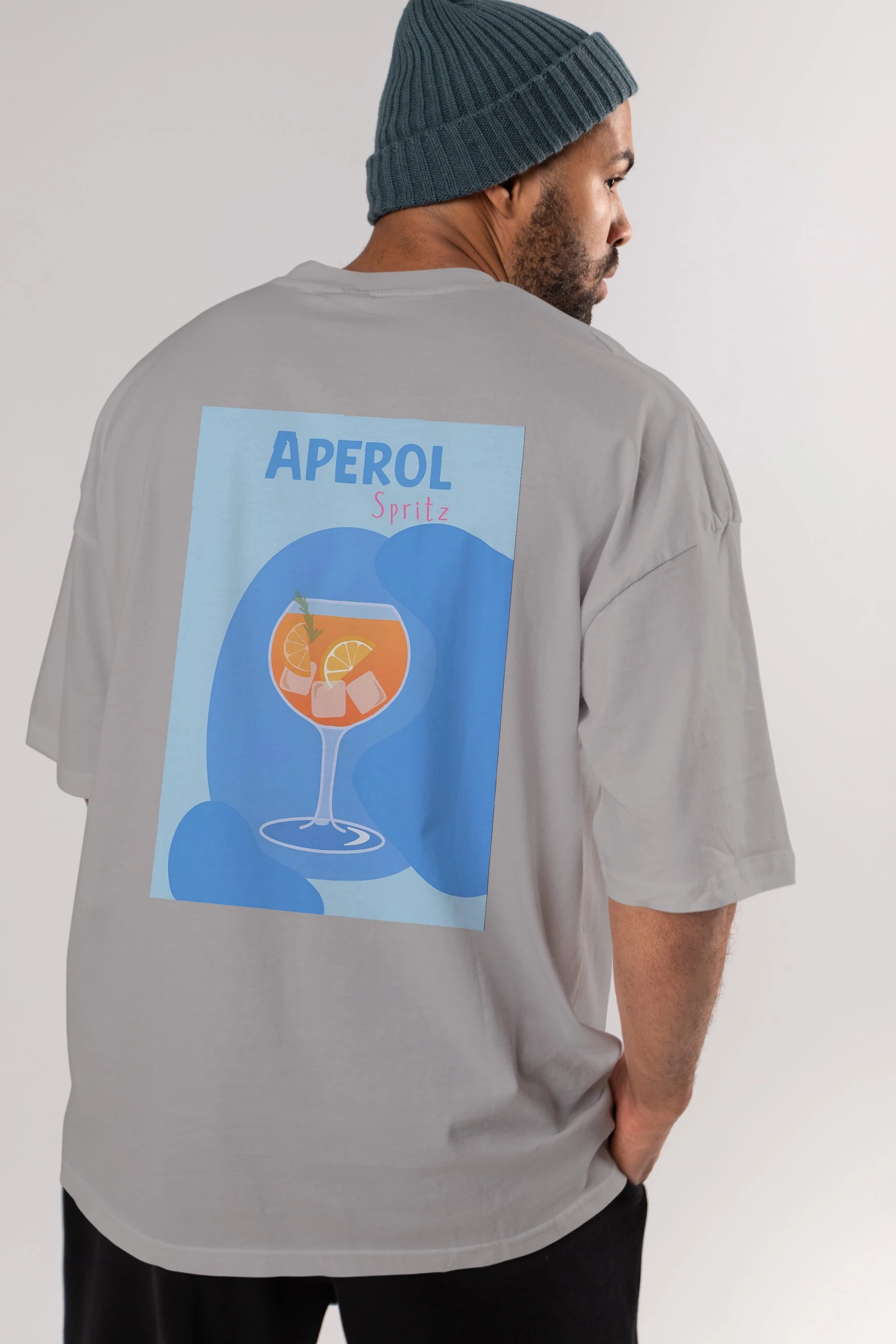 Aperol Spritz 10 Arka Baskılı Oversize t-shirt Erkek Kadın Unisex %100 Pamuk Bisiklet Yaka tişort