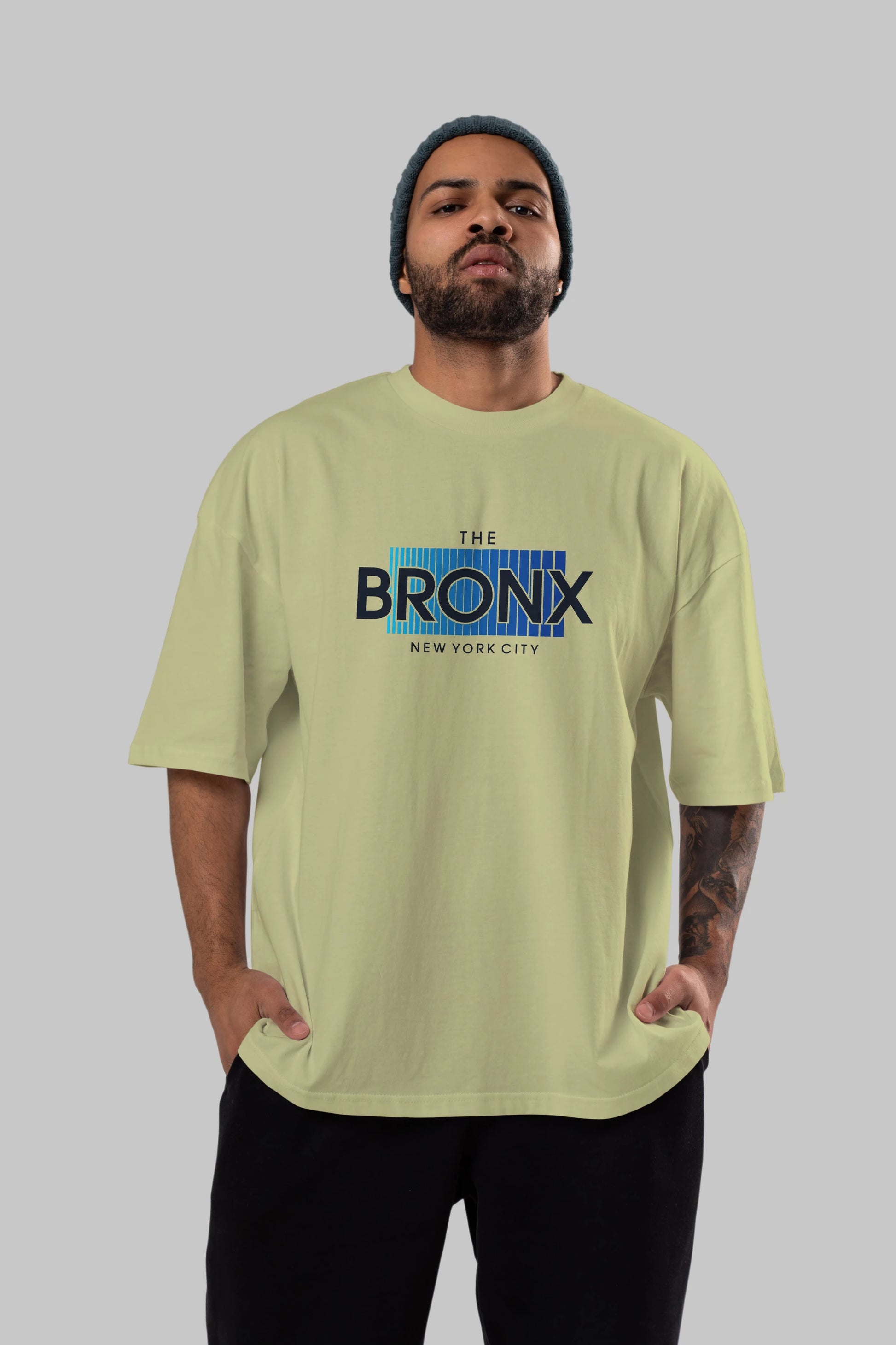 The Bronx Ön Baskılı Oversize t-shirt Erkek Kadın Unisex