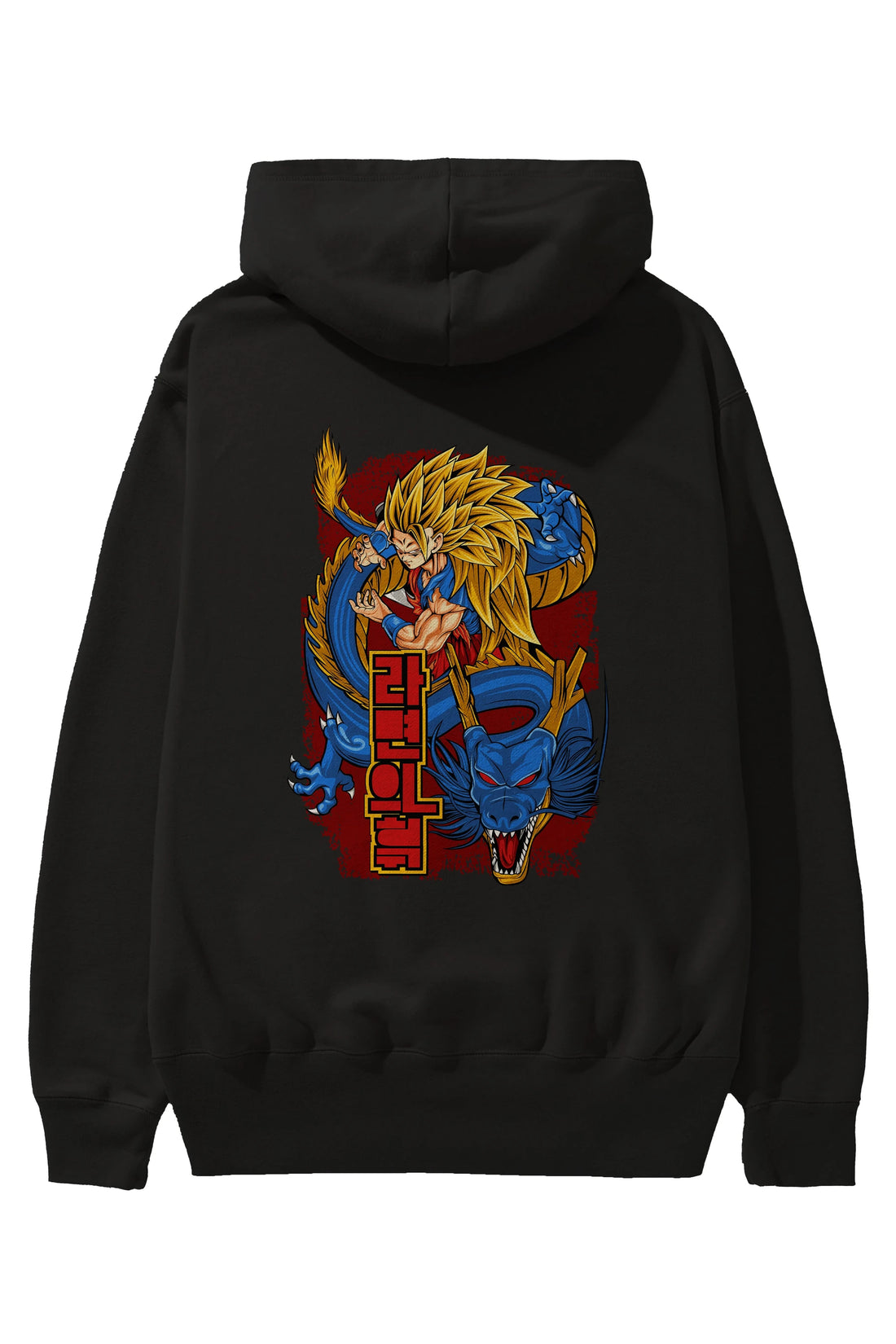 DRAGON BALL Z Anime Arka Baskılı Hoodie Oversize Kapüşonlu Sweatshirt Erkek Kadın Unisex