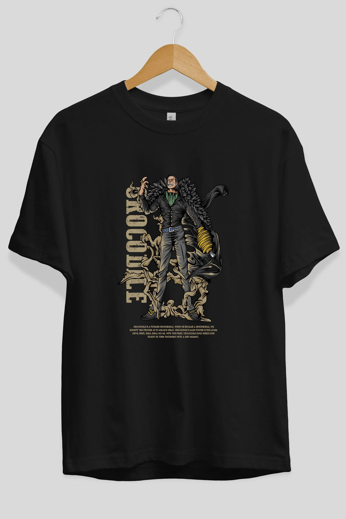 Crocodile Anime Ön Baskılı Oversize t-shirt %100 pamuk Erkek Kadın Unisex