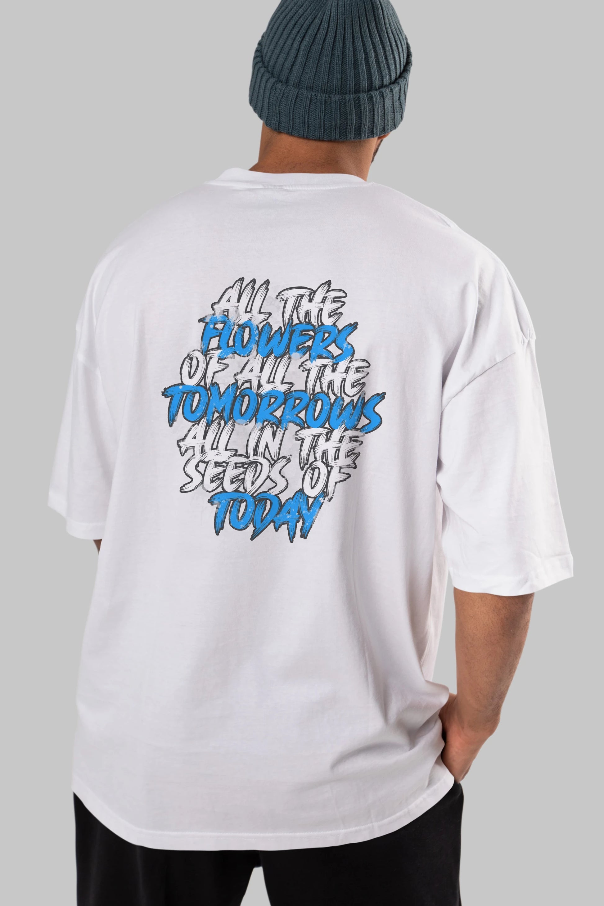 All The Flowers Of All The Tomorrows Arka Baskılı Oversize t-shirt Erkek Kadın Unisex