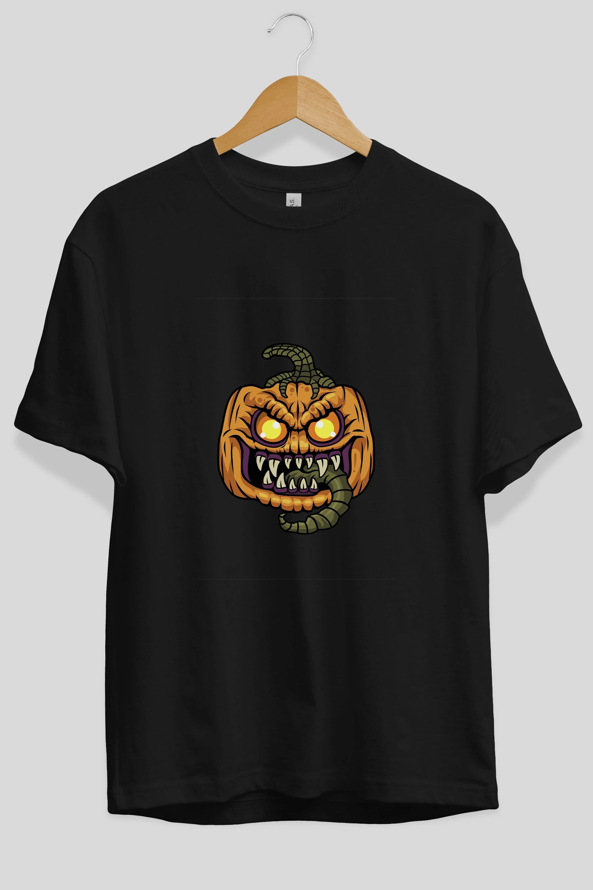 Halloween Ön Baskılı Oversize t-shirt Erkek Kadın Unisex %100 Pamuk tişort