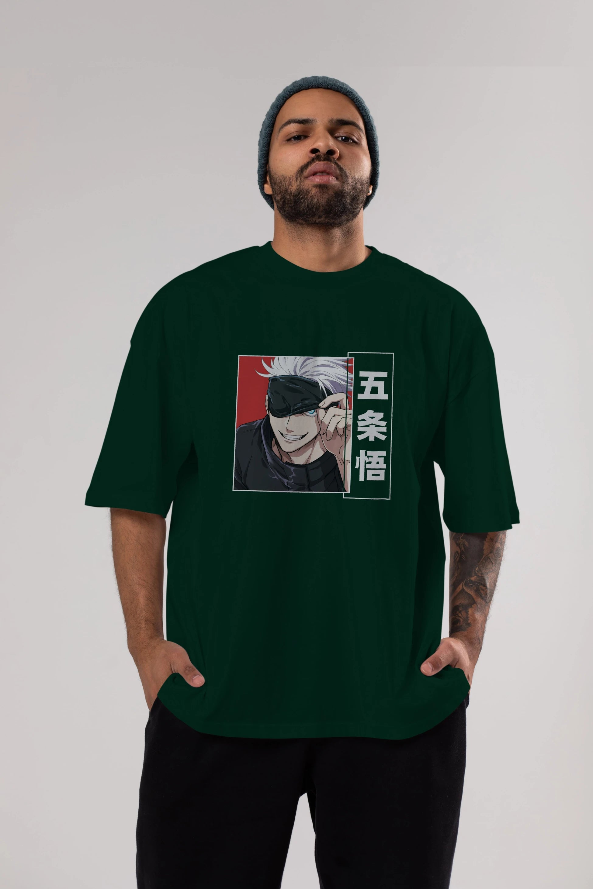 JUJUTSU KAISEN Anime Ön Baskılı Oversize t-shirt %100 pamuk Erkek Kadın Unisex