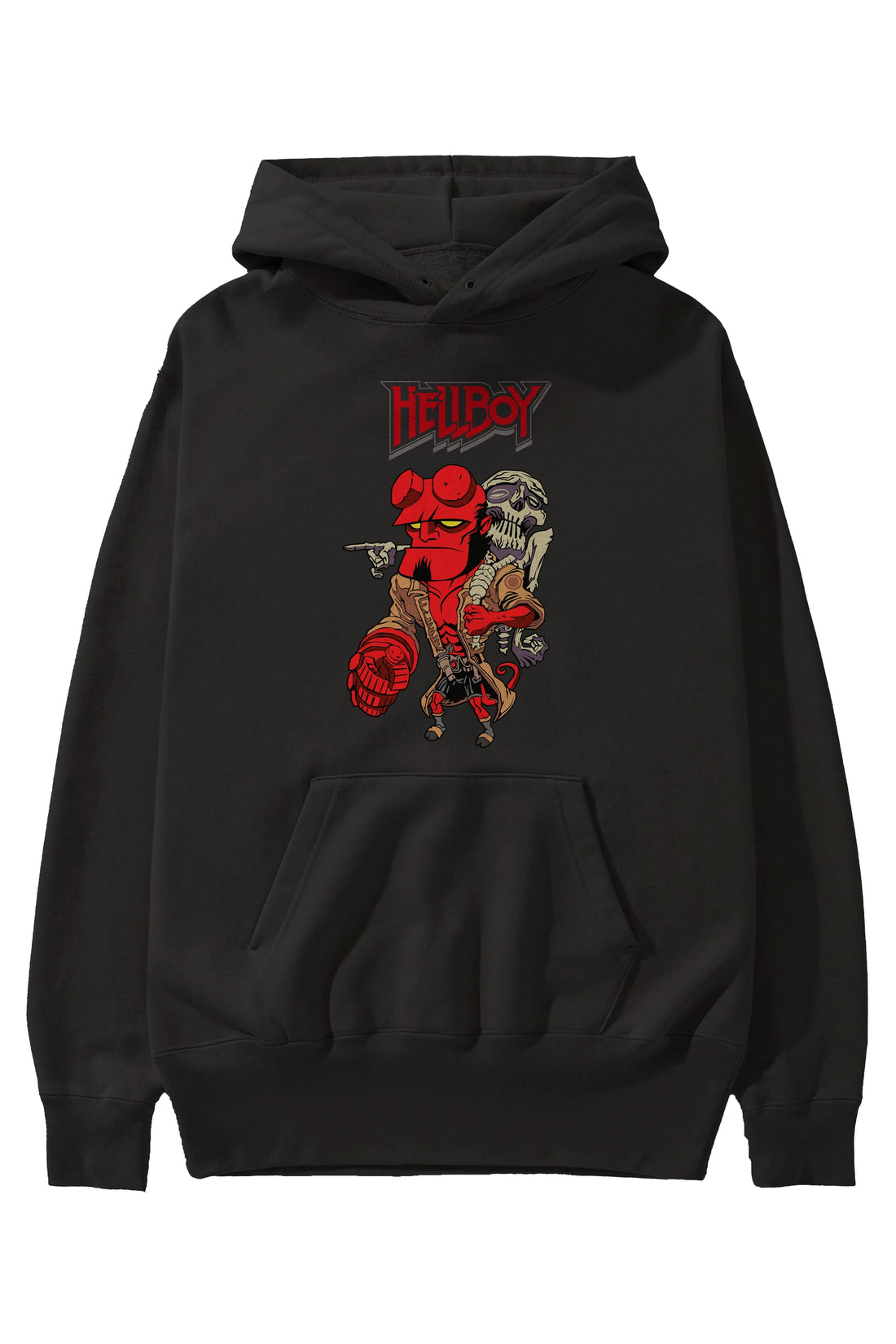 Hellboy (2) Ön Baskılı Hoodie Oversize Kapüşonlu Sweatshirt Erkek Kadın Unisex