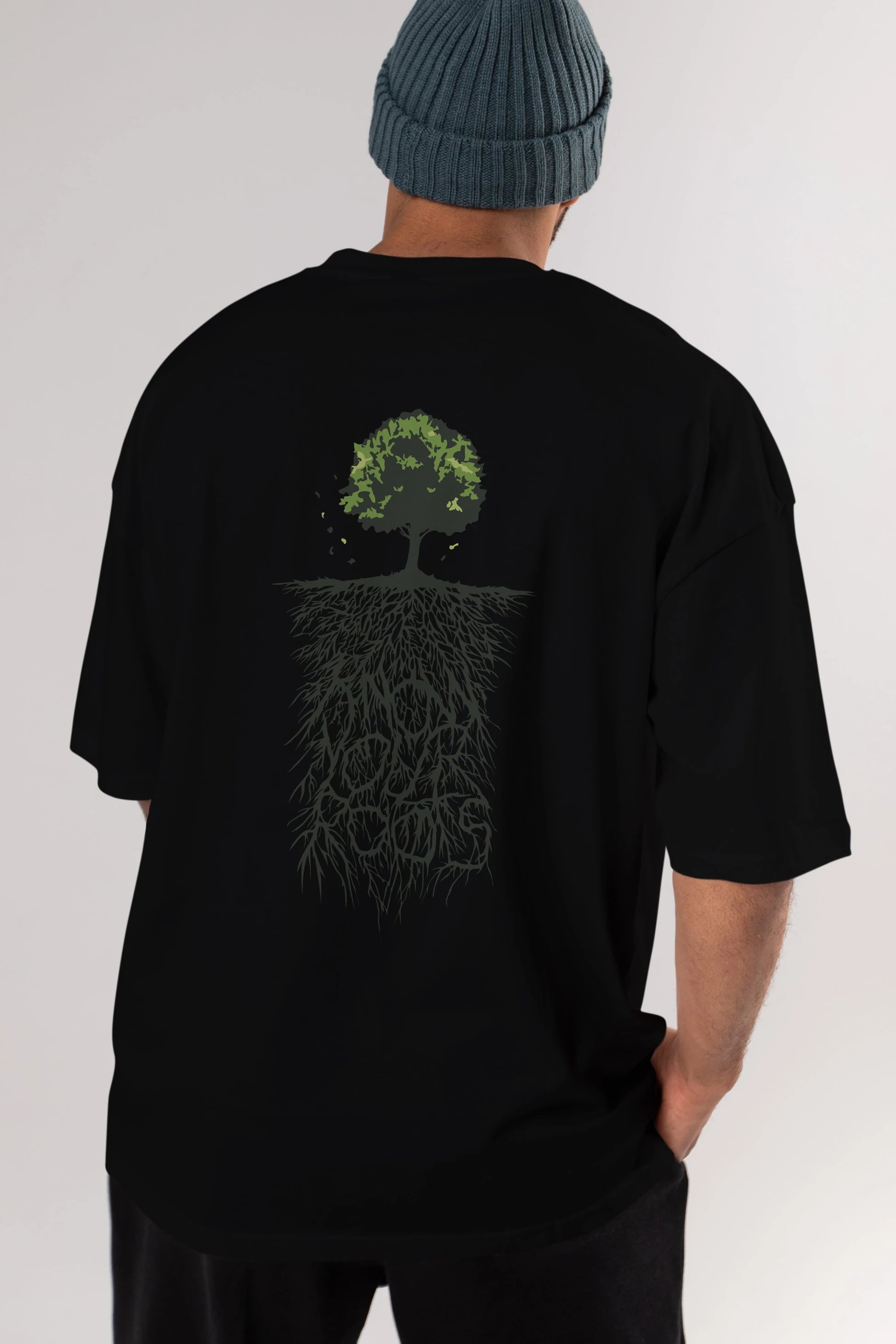 Know Your Roots Arka Baskılı Oversize t-shirt %100 pamuk Erkek Kadın Unisex