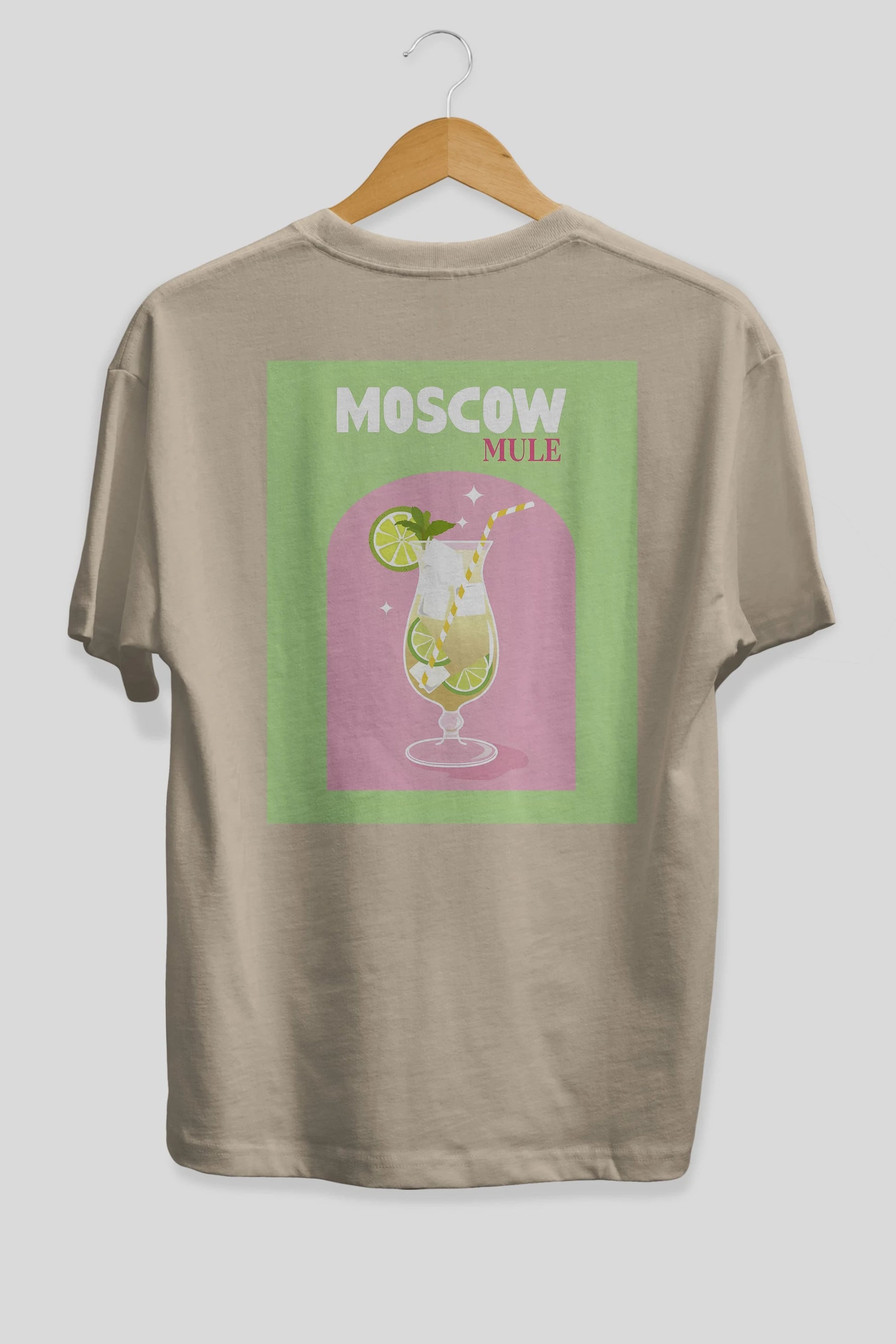 Moscow Mule 5 Arka Baskılı Oversize t-shirt Erkek Kadın Unisex %100 Pamuk Bisiklet Yaka tişort