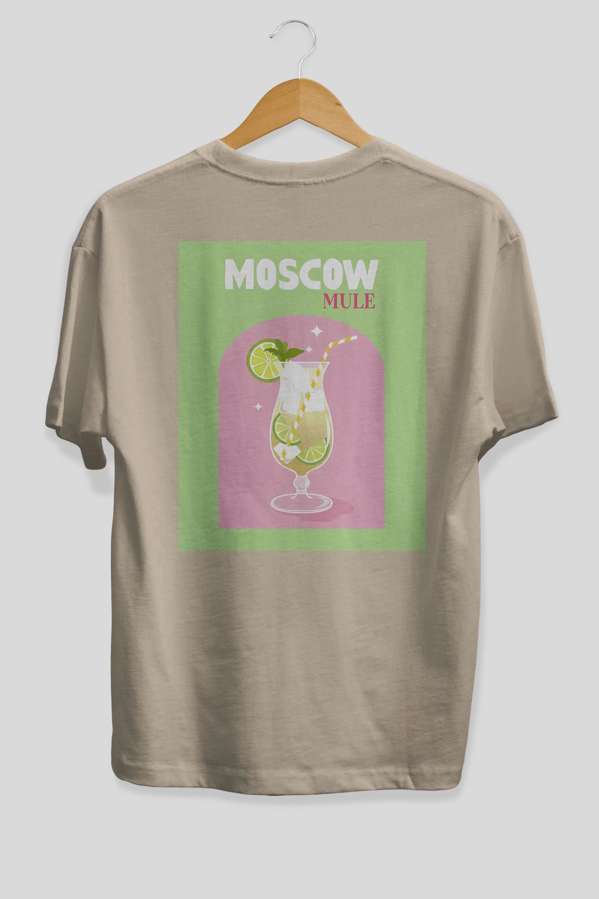 Moscow Mule 5 Arka Baskılı Oversize t-shirt Erkek Kadın Unisex %100 Pamuk Bisiklet Yaka tişort