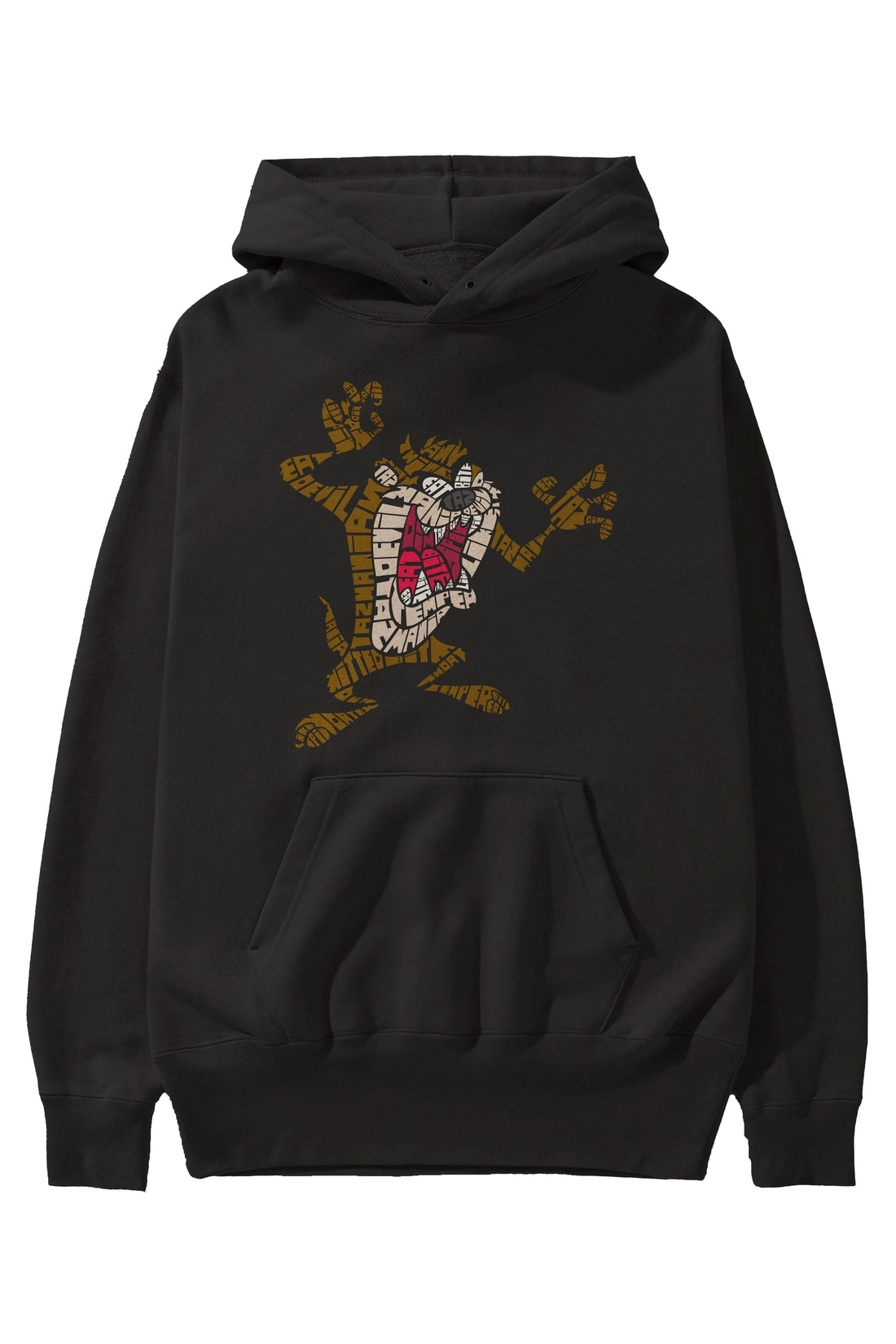Tazmania Ön Baskılı Hoodie Oversize Kapüşonlu Sweatshirt Erkek Kadın Unisex