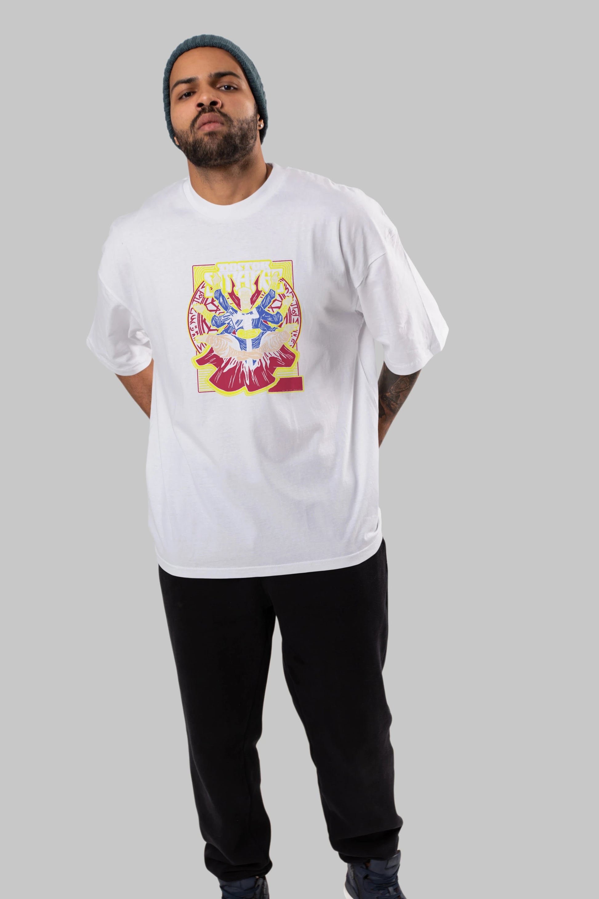 Doctor Strange (1) Ön Baskılı Oversize t-shirt Erkek Kadın Unisex %100 Pamuk Bisiklet Yaka tişort