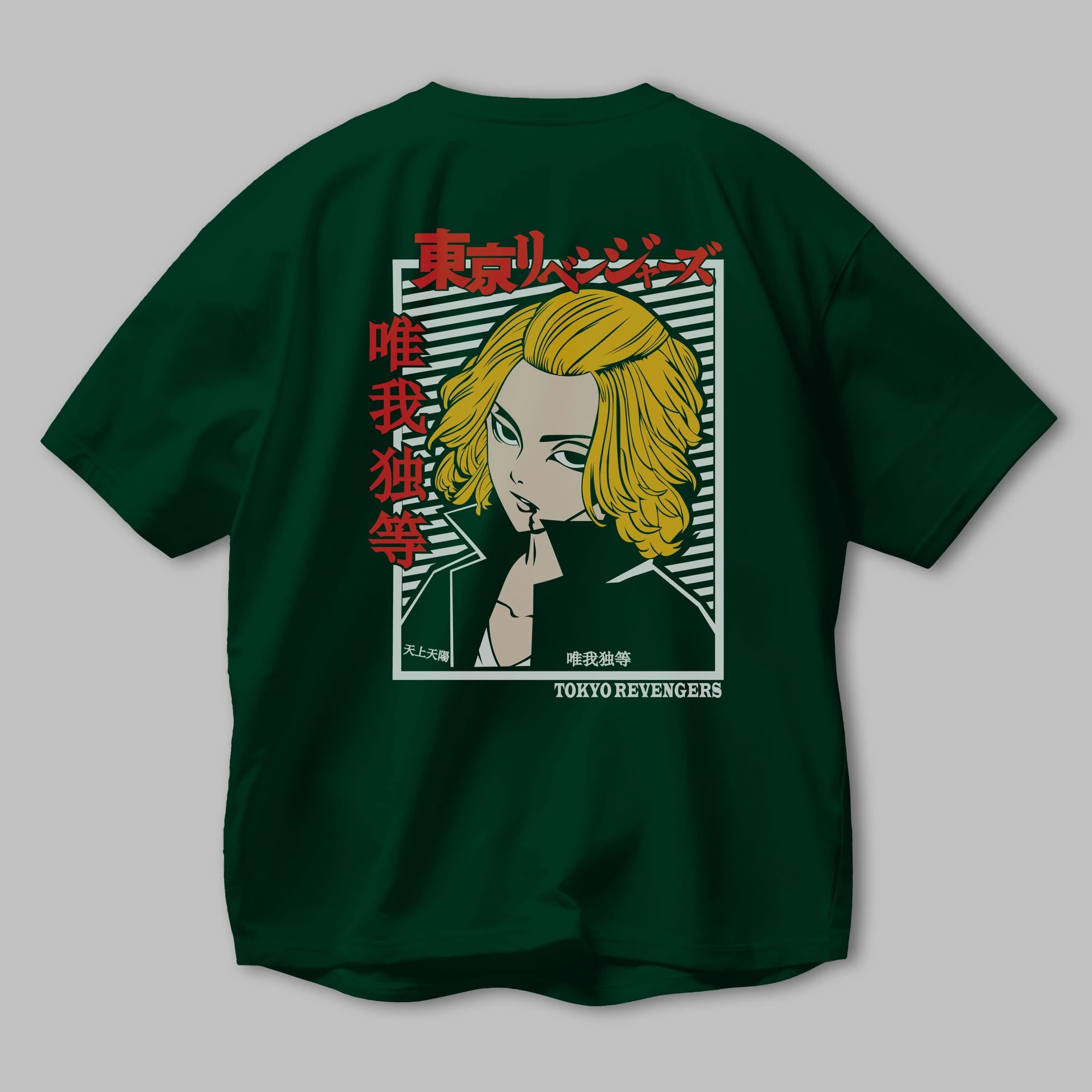 TokyoRev. M Anime Arka Baskılı Oversize t-shirt Erkek Kadın Unisex