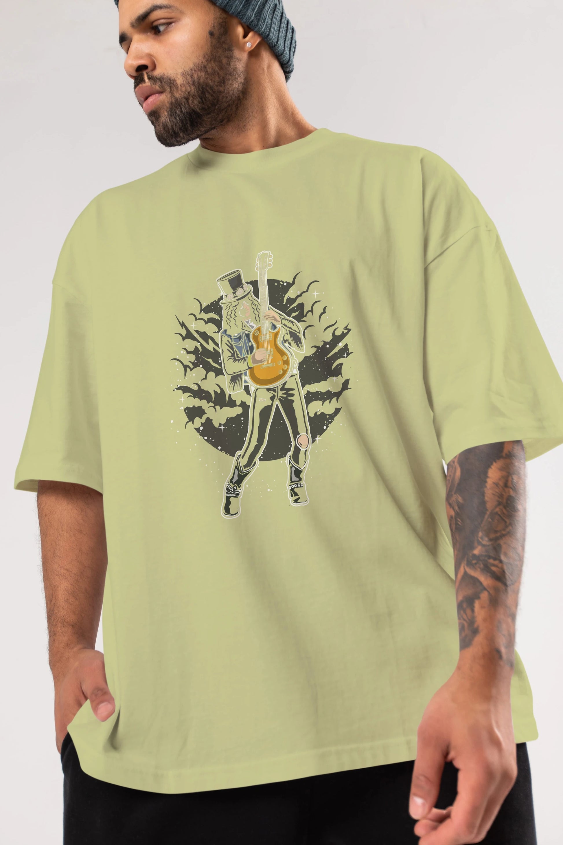 SLASH Ön Baskılı Oversize t-shirt Erkek Kadın Unisex %100 Pamuk tişort