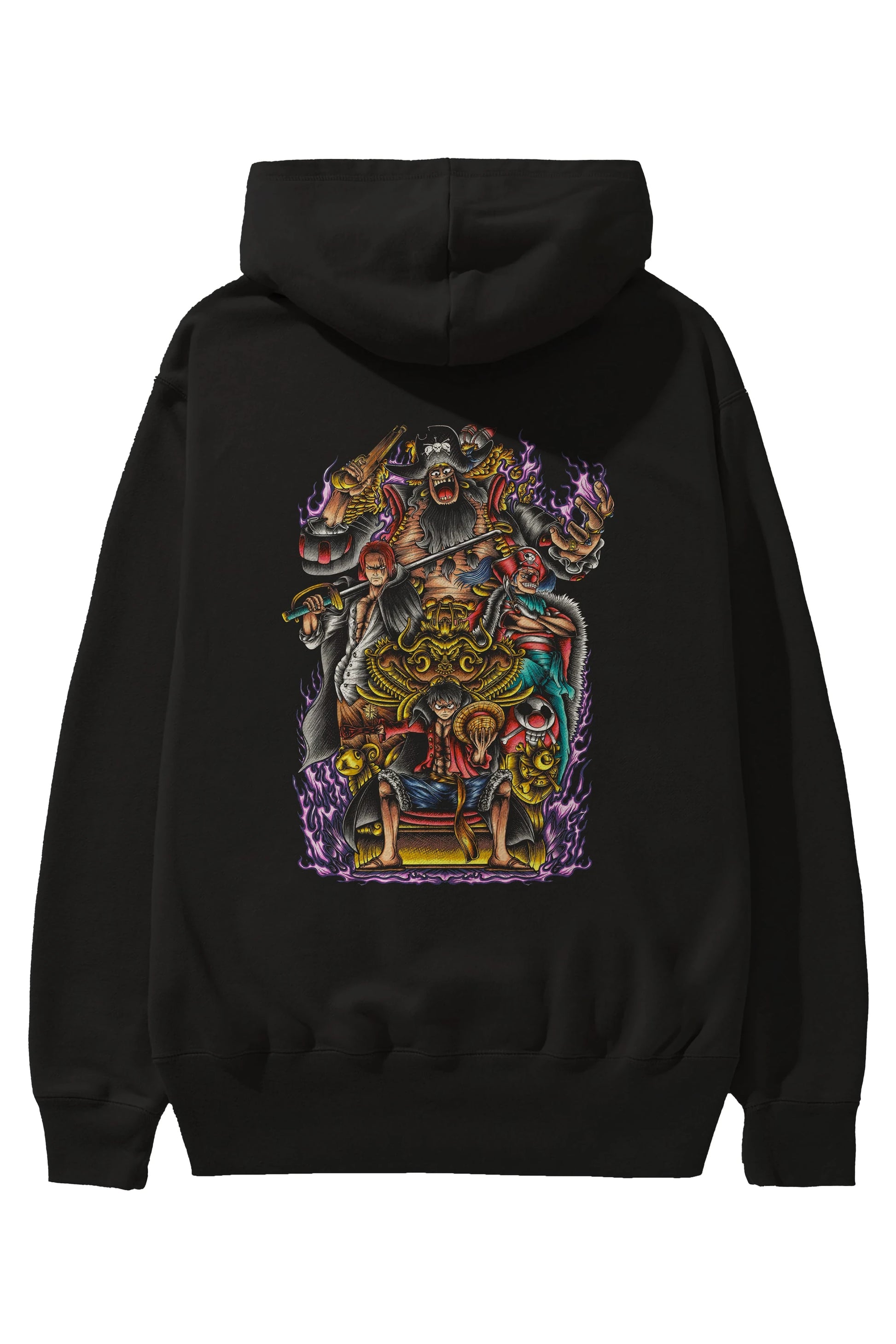 ONE PIECE (8) Anime Arka Baskılı Hoodie Oversize Kapüşonlu Sweatshirt Erkek Kadın Unisex