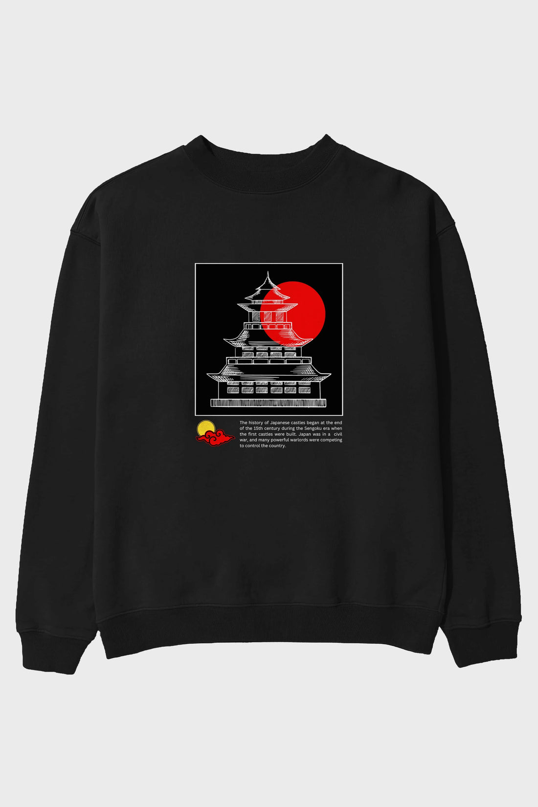 Japan Streetwear Ön Baskılı Oversize Sweatshirt Erkek Kadın Unisex