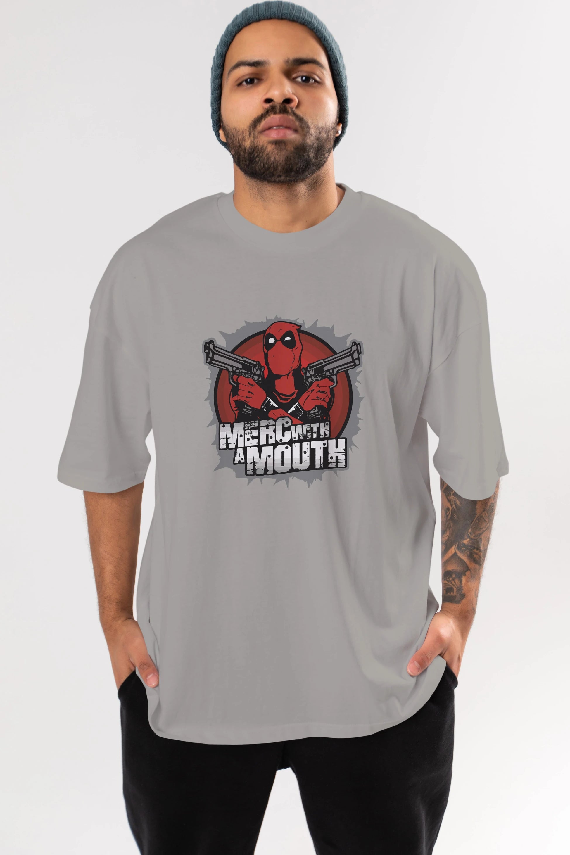 Deadpool (13) Ön Baskılı Oversize t-shirt Erkek Kadın Unisex %100 Pamuk Bisiklet Yaka tişort