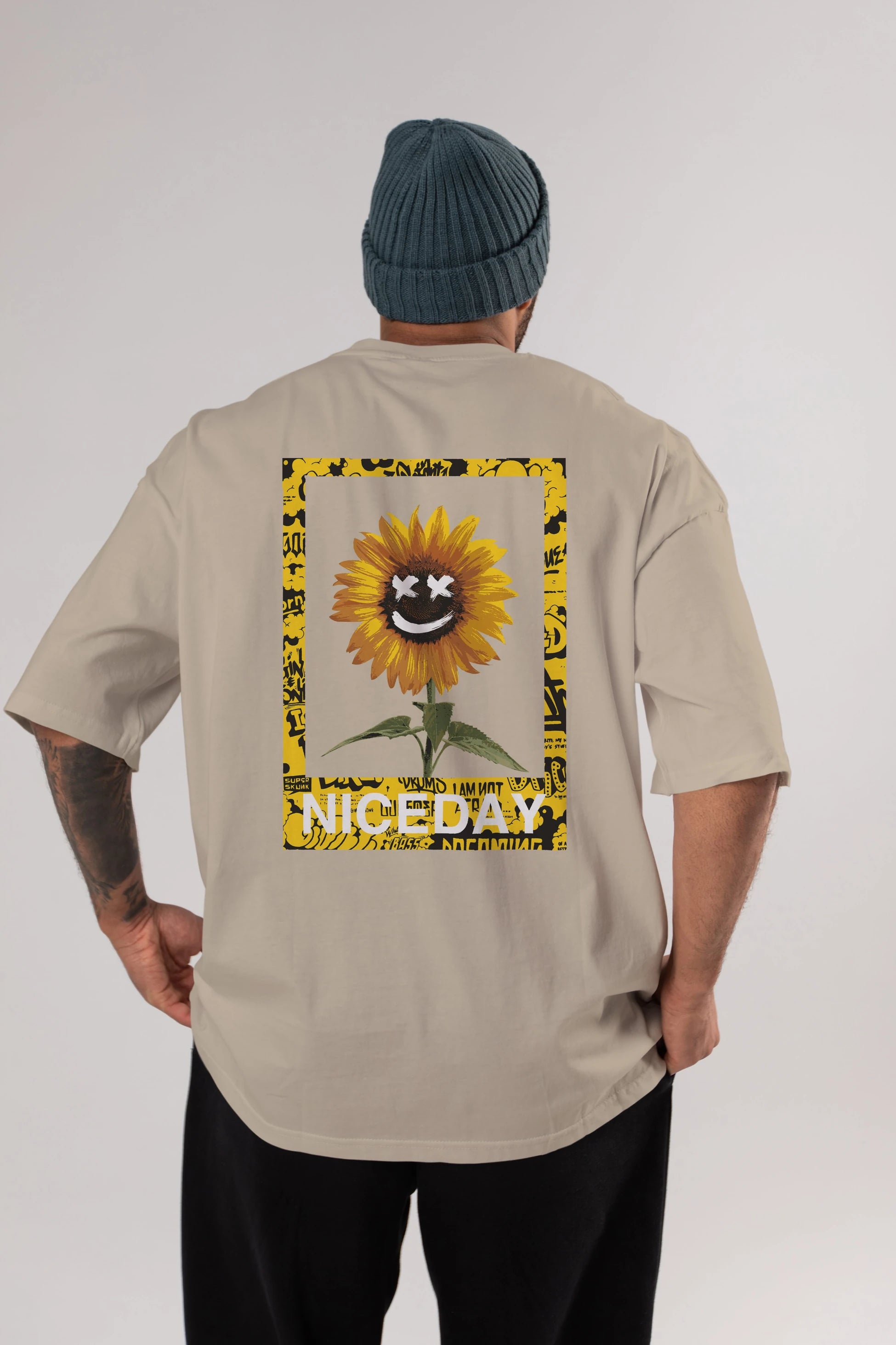Niceday Streewear Arka Baskılı Oversize t-shirt Erkek Kadın Unisex