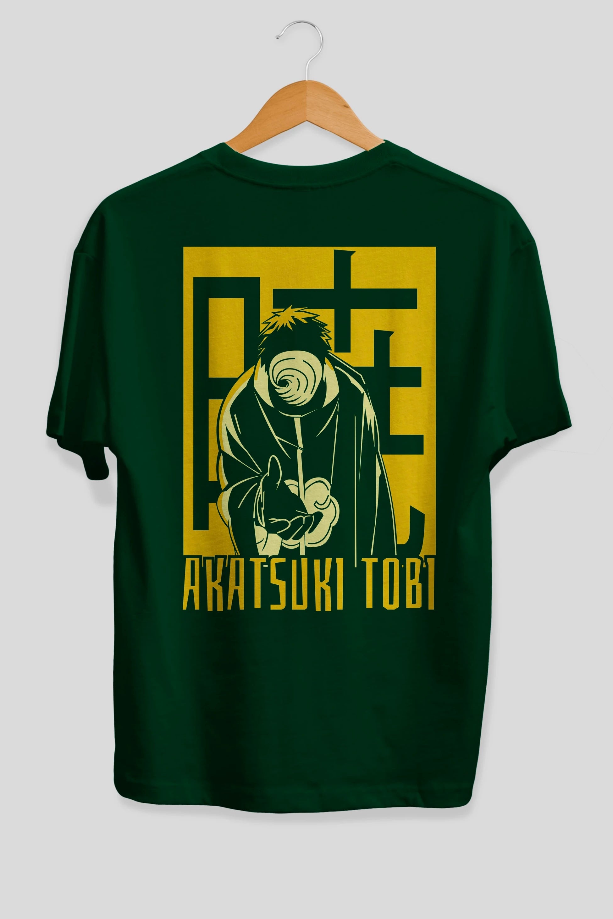AKATSUKI OBITO NARUTO Anime Arka Baskılı Oversize t-shirt Erkek Kadın Unisex