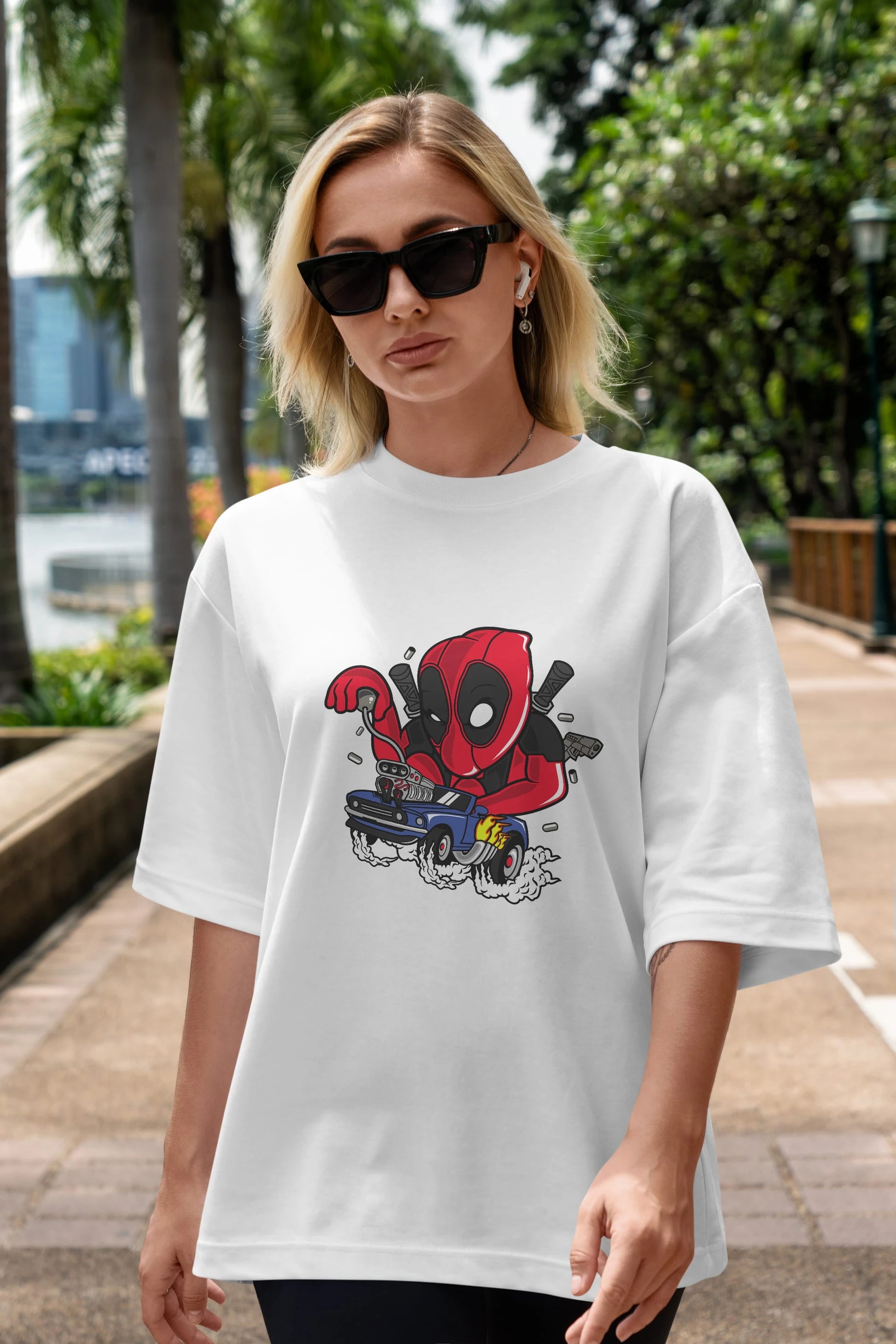 Deadpool (21) Ön Baskılı Oversize t-shirt Erkek Kadın Unisex %100 Pamuk Bisiklet Yaka tişort