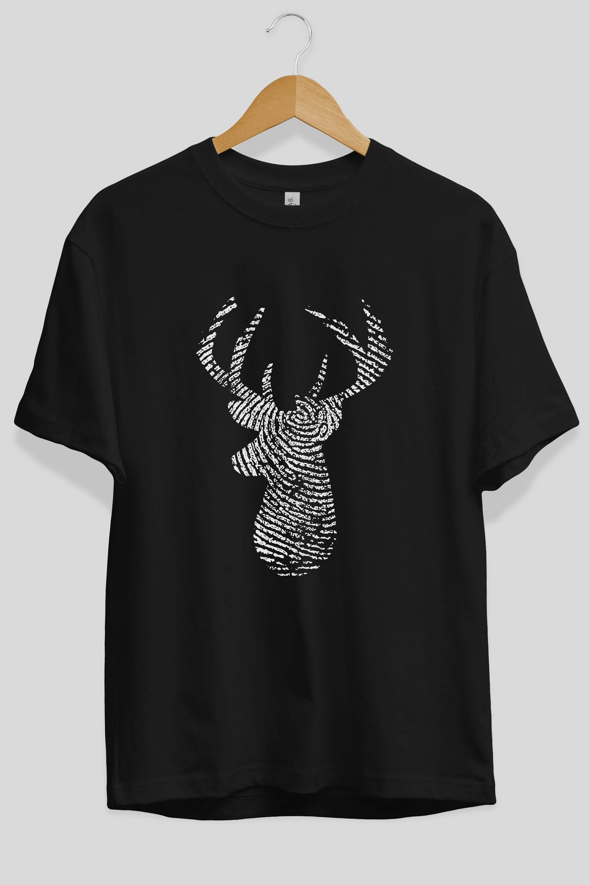 Deer 3 Ön Baskılı Oversize t-shirt %100 pamuk Erkek Kadın Unisex