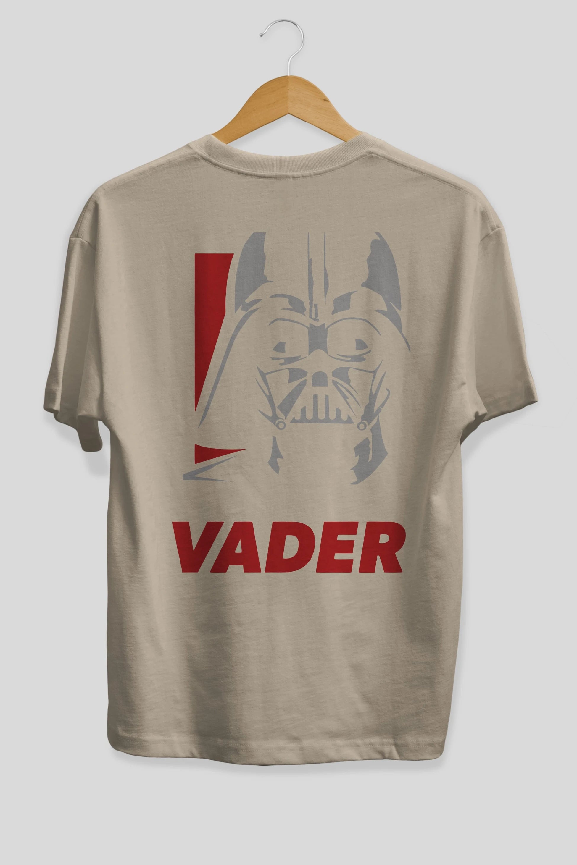 Darth Vader Arka Baskılı Oversize t-shirt Erkek Kadın Unisex %100 Pamuk Bisiklet Yaka tişort